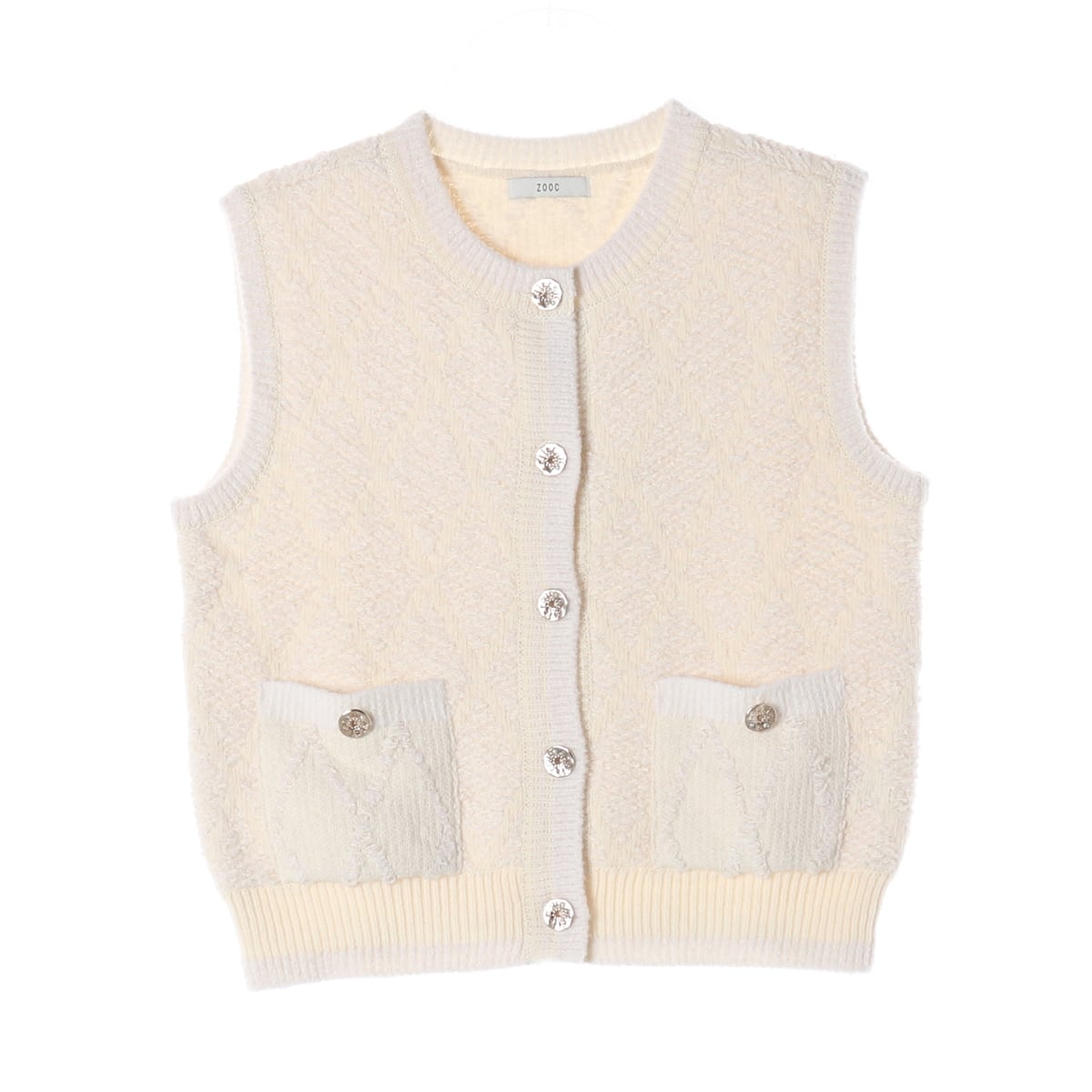 주크 22FW 울 블렌드 버튼 니트 조끼 베스트 상세 이미지 1