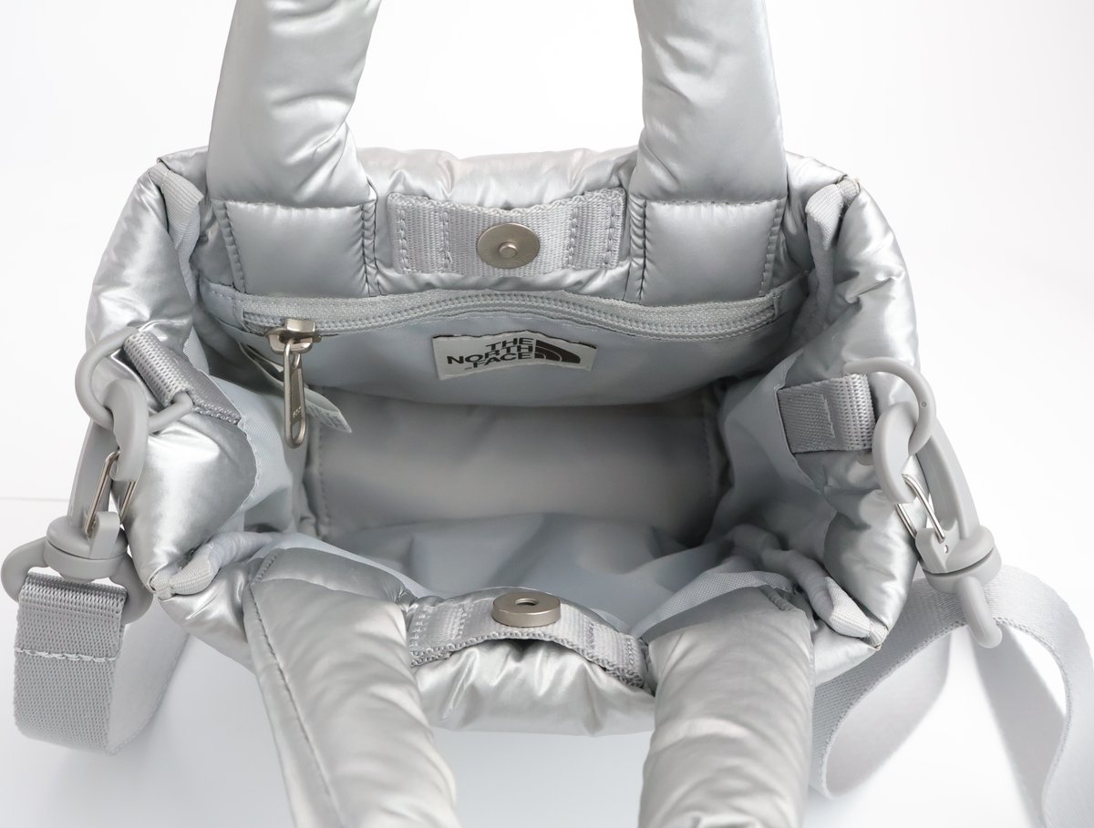 노스페이스 화이트라벨 플럼피 미니 토트백 크로스백 실버 이미지 7