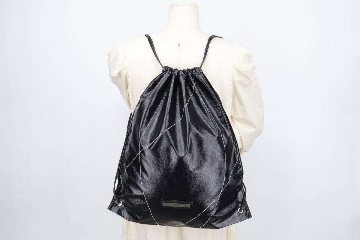 마뗑킴 스트링 코팅 백팩 블랙 이미지 10
