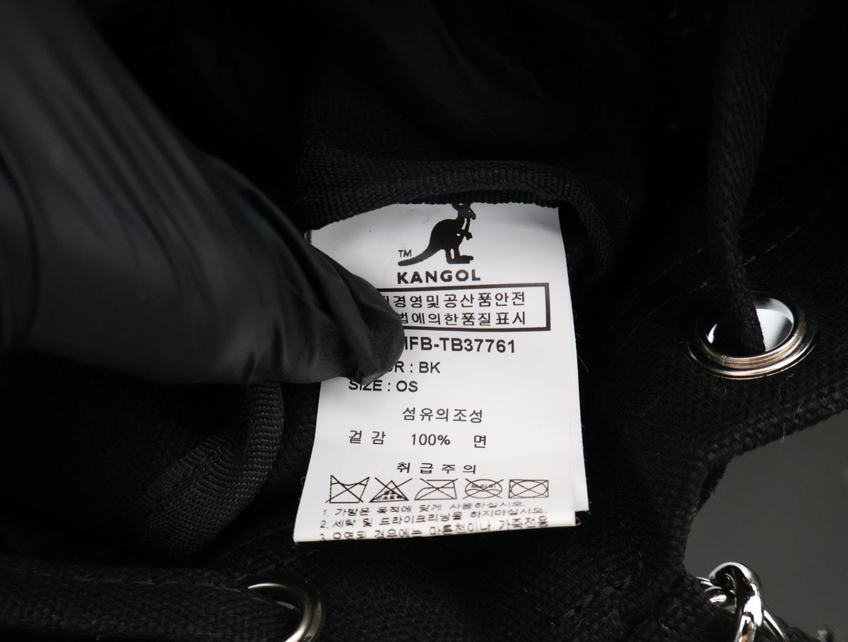 (새상품) 캉골 캔버스 복조리 블랙 버킷백 미니 크로스백 이미지 9