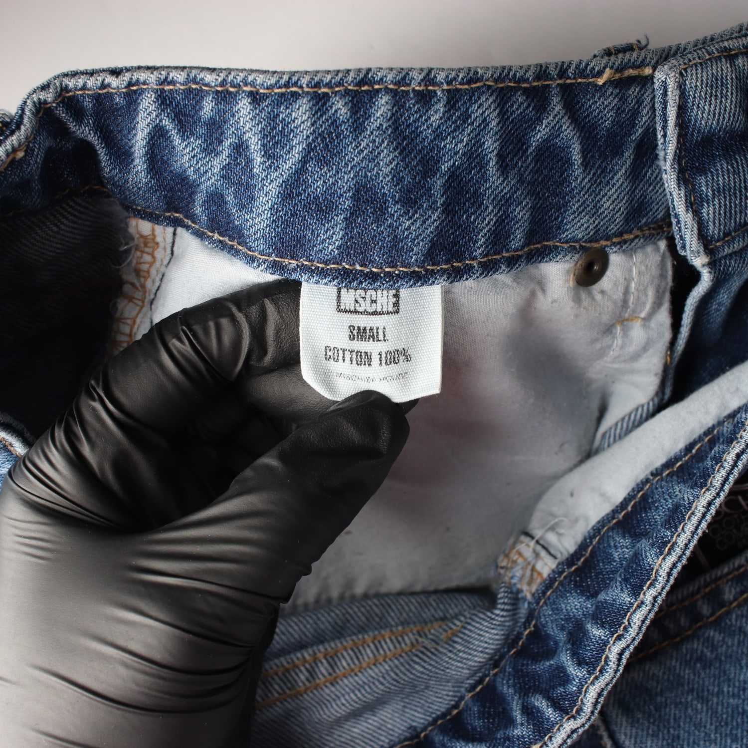 미스치프 빈티지 워싱 데님 숏팬츠 쇼츠 중청 청반바지 이미지 4