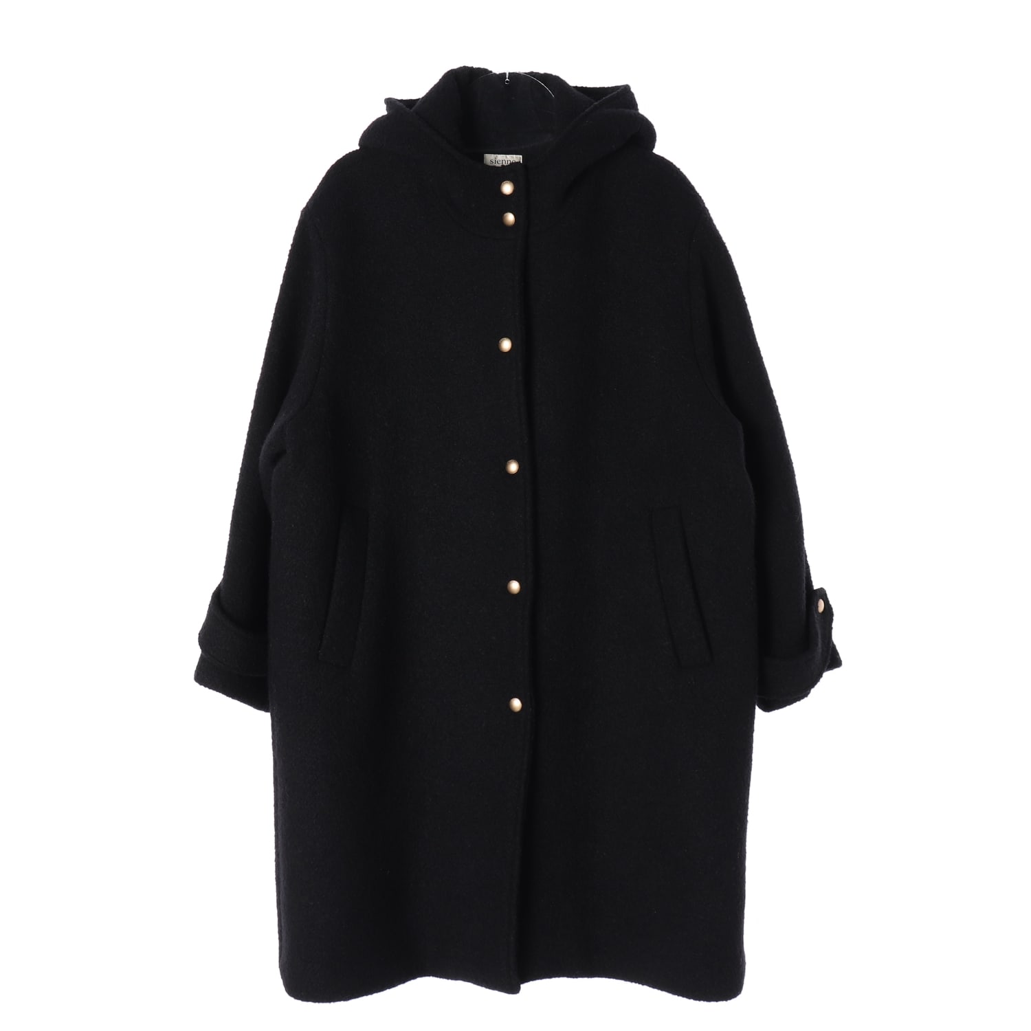 시엔느 23FW 울 알파카 Swedish Noir 후디 롱 코트 이미지 1