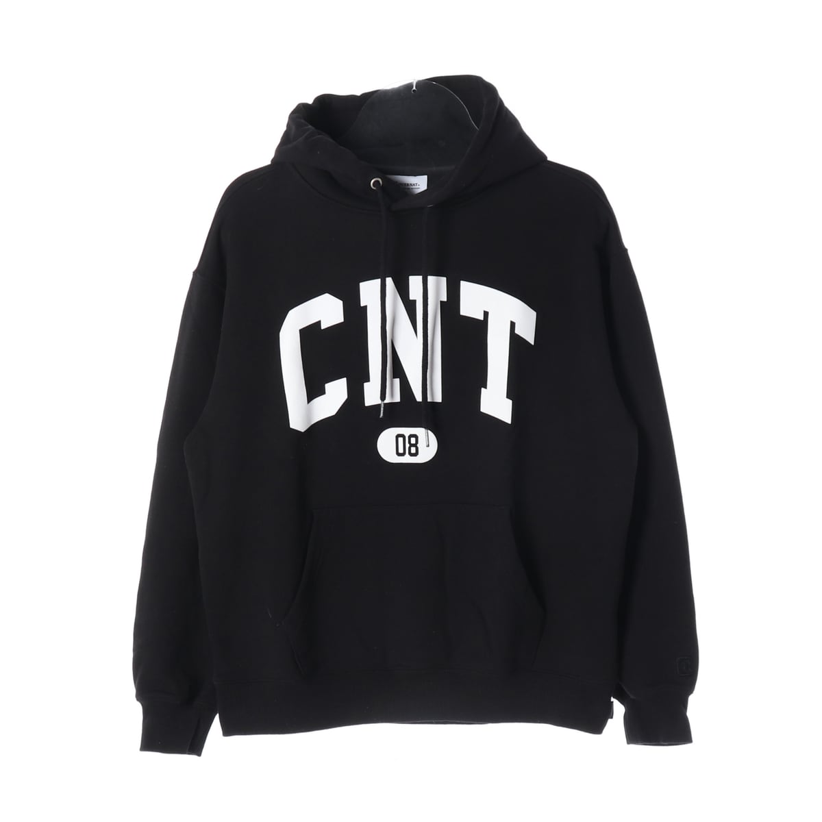 커버낫 21SS CNT 08 로고 프린트 후디 후드티 블랙 상세 이미지 1