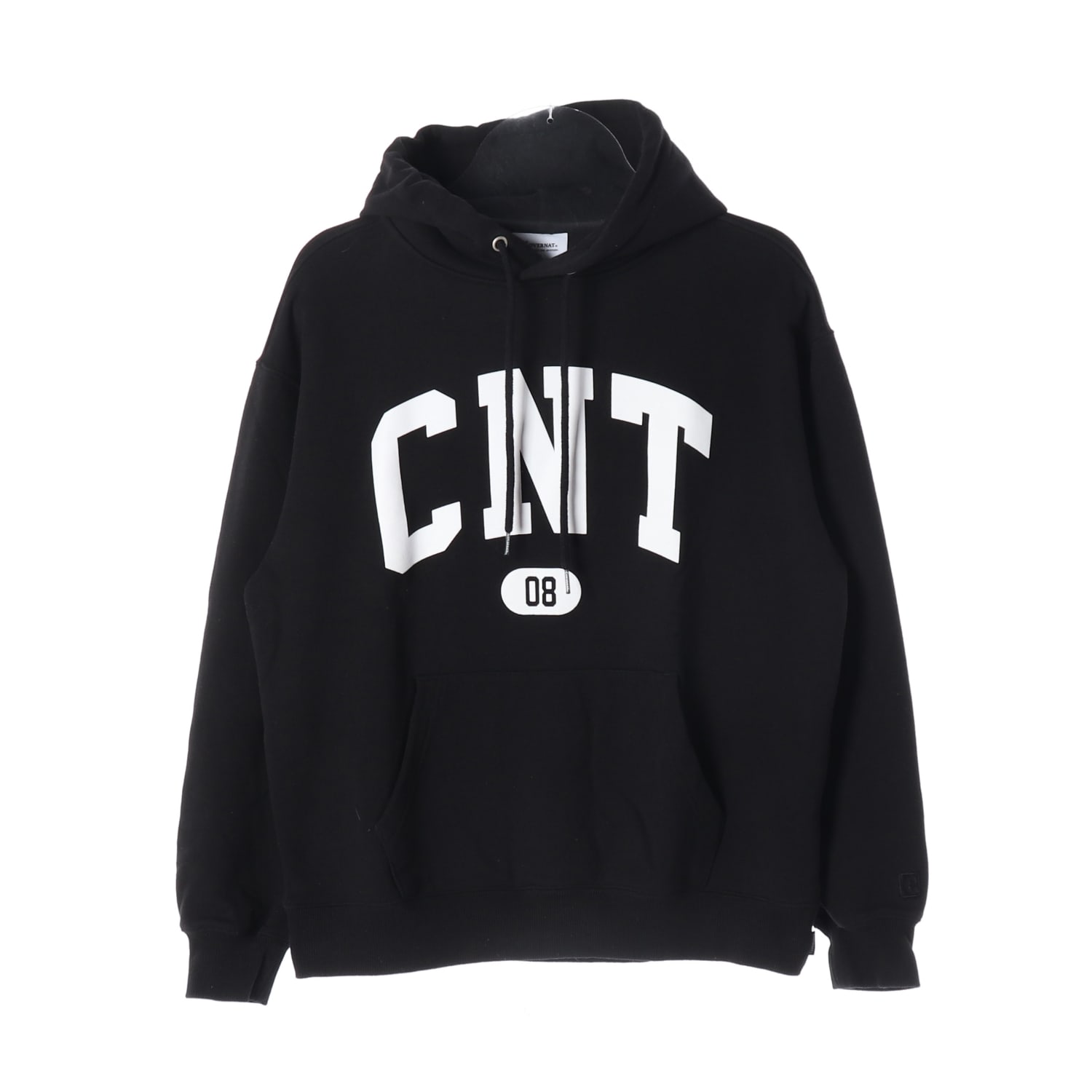 커버낫 21SS CNT 08 로고 프린트 후디 후드티 블랙 이미지 1