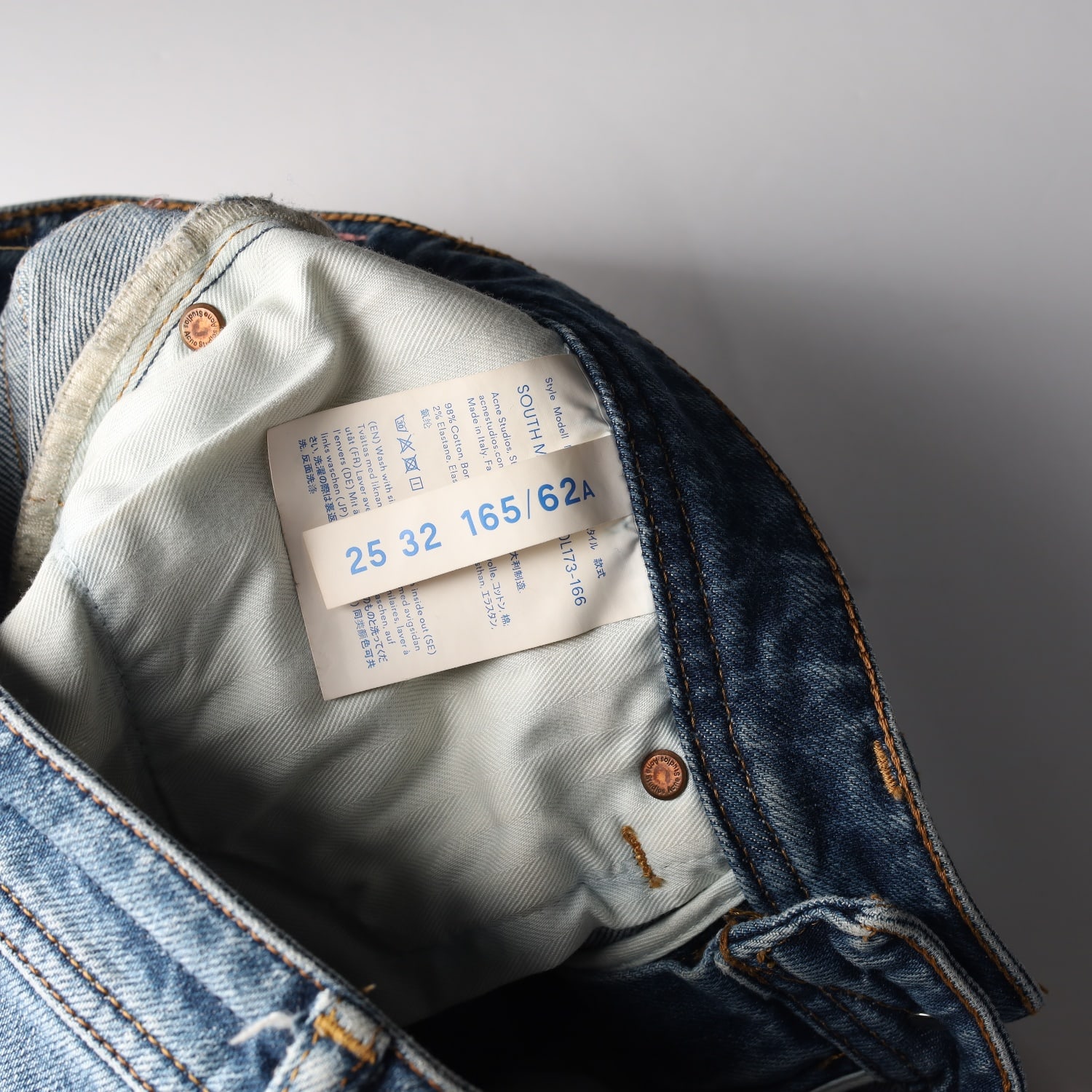 아크네 스튜디오 블라 콘스트 사우스 미드 블루 데님 팬츠 이미지 4