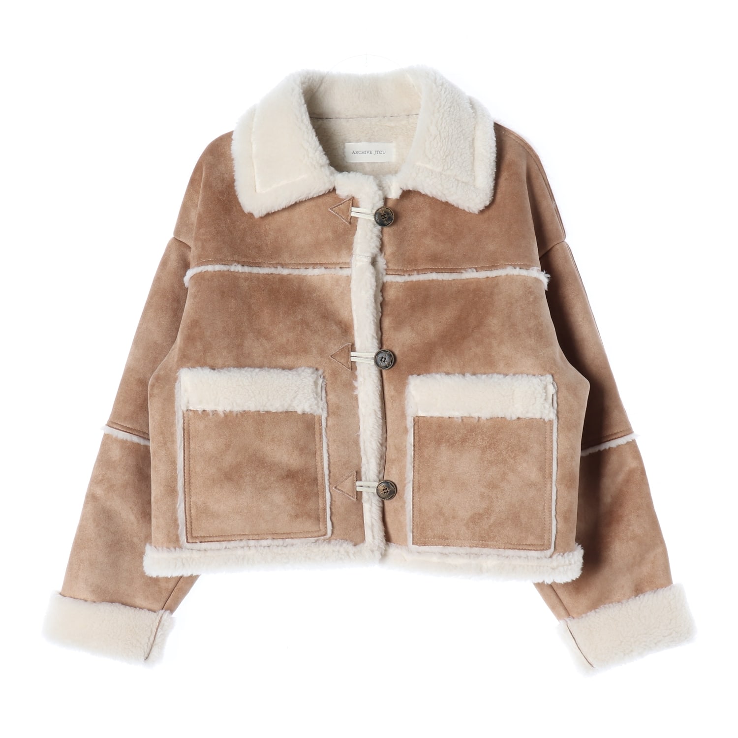 아카이브제이투유 25FW 시어링 넛츠 숏 무스탕 코트  이미지 1