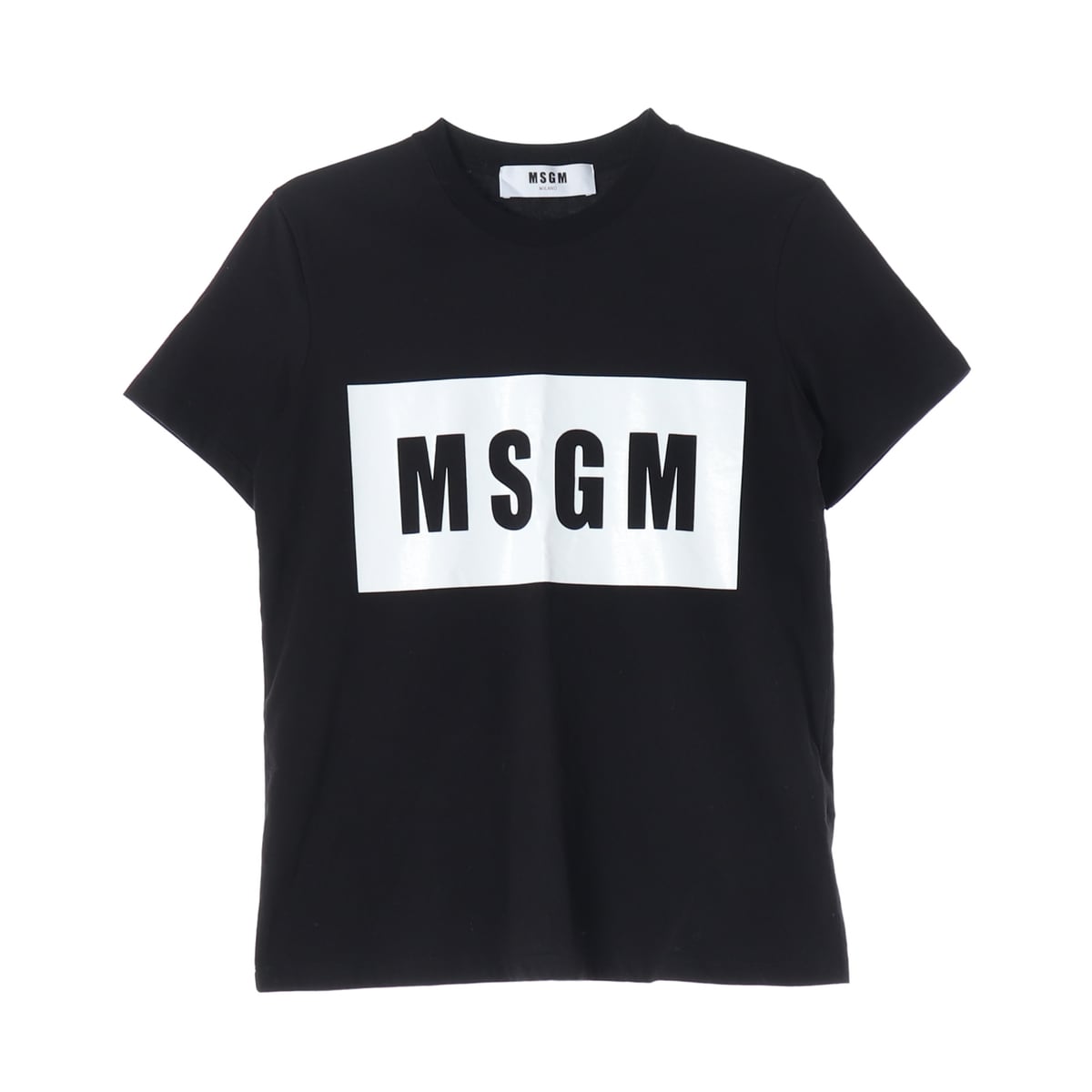 엠에스지엠 MSGM 박스 로고 반팔 티셔츠 블랙 상세 이미지 1