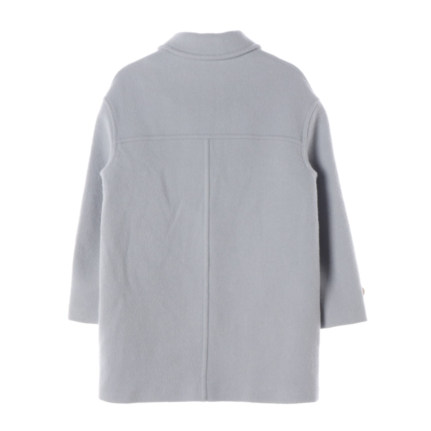 룩캐스트 24FW 헤일리 울 부클 하프 코트 아쿠아블루 이미지 3