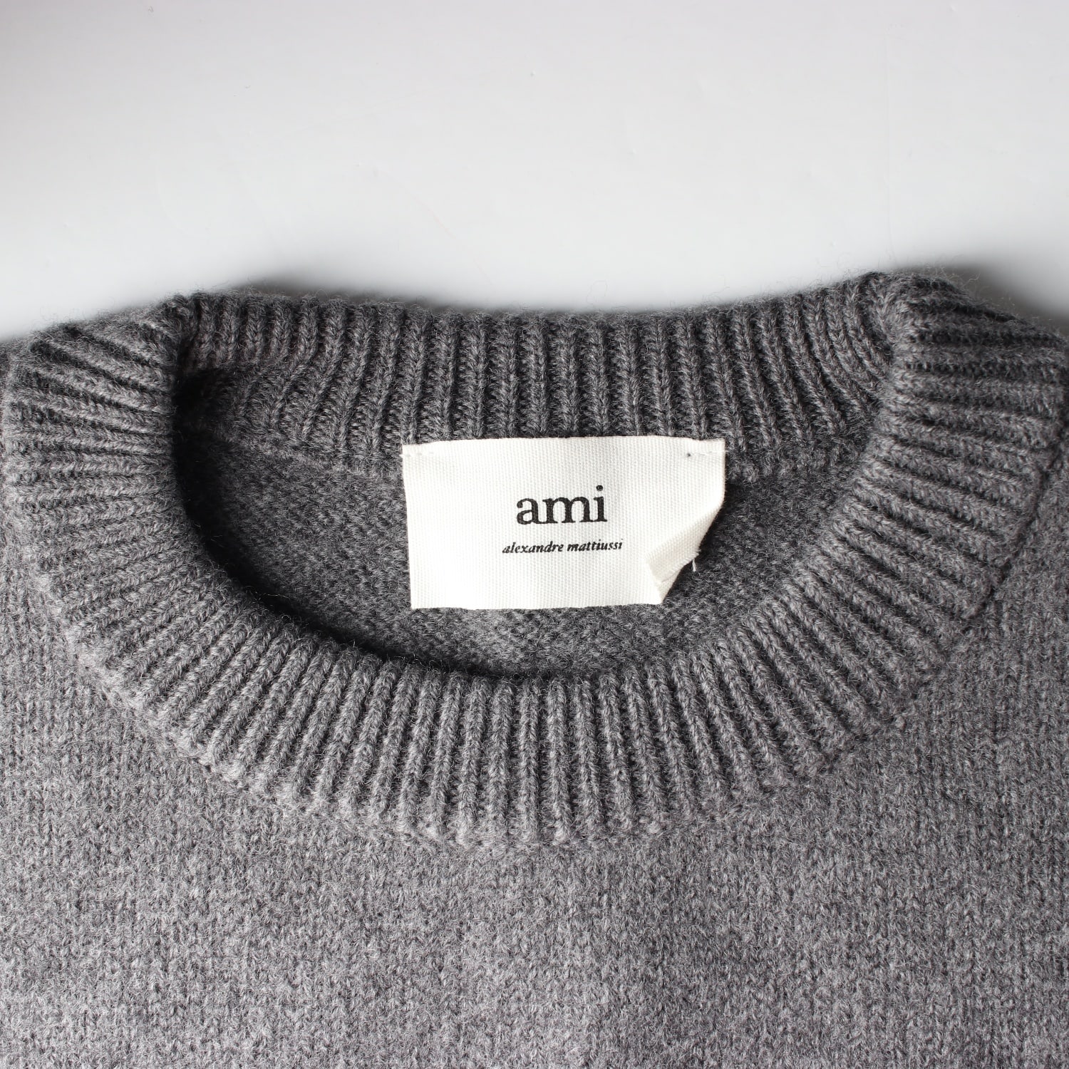 아미 ami 21FW 버진 울 100% 빅 하트 로고 니트 이미지 3
