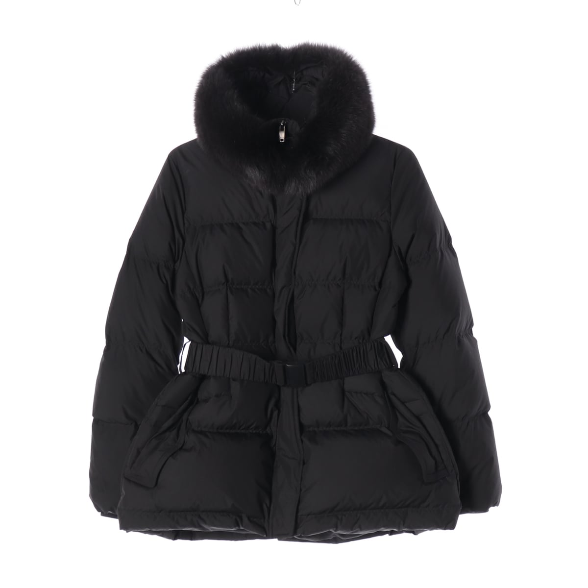 주크 22FW 천연모피 여우 퍼 구스다운 벨트 벨티드 숏 패딩 상세 이미지 1
