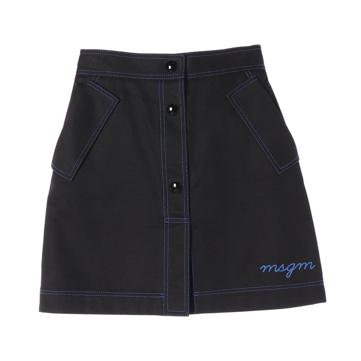 엠에스지엠 MSGM 콘트라스트 스티치 데님 스커트 상세 이미지 1