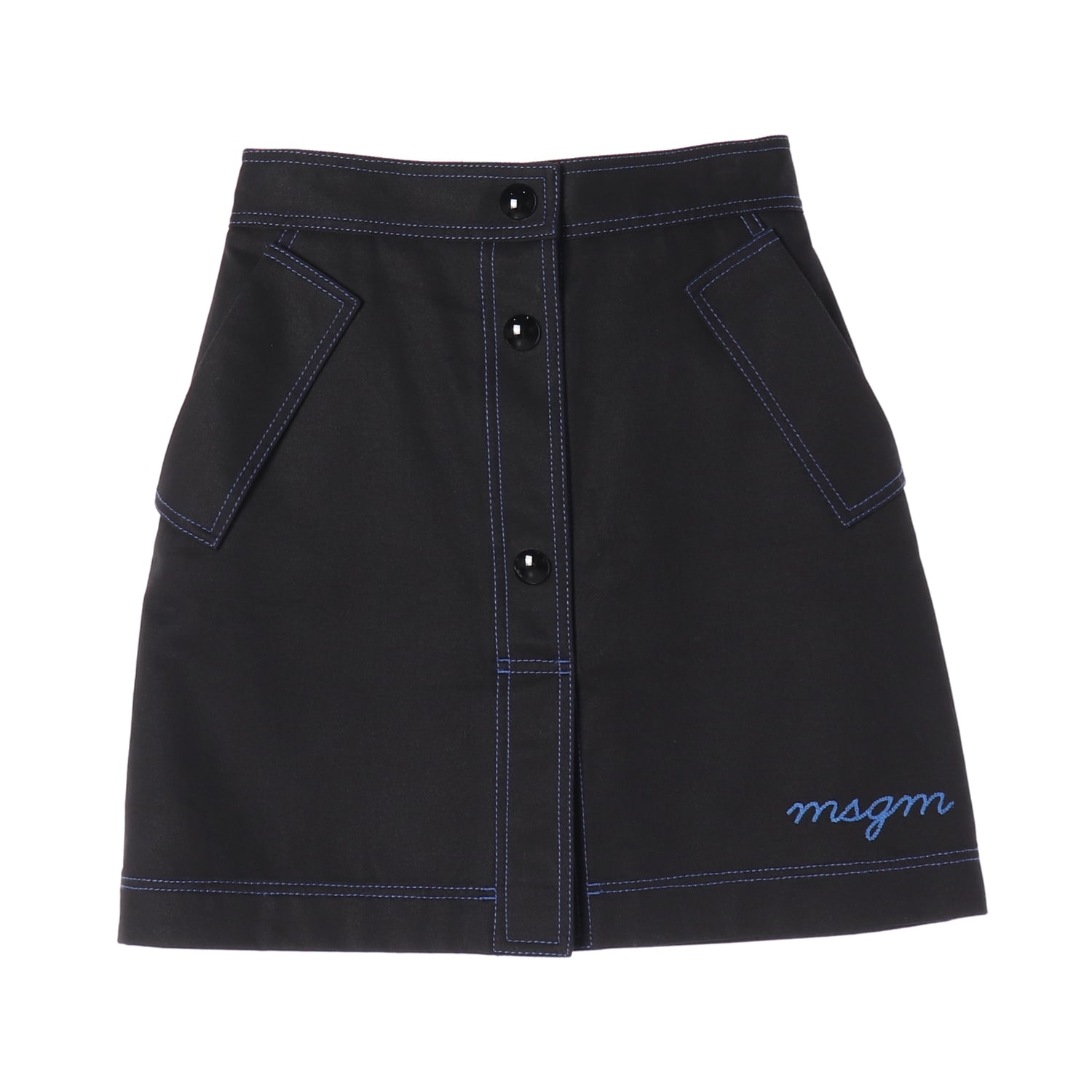엠에스지엠 MSGM 콘트라스트 스티치 데님 스커트 이미지 1