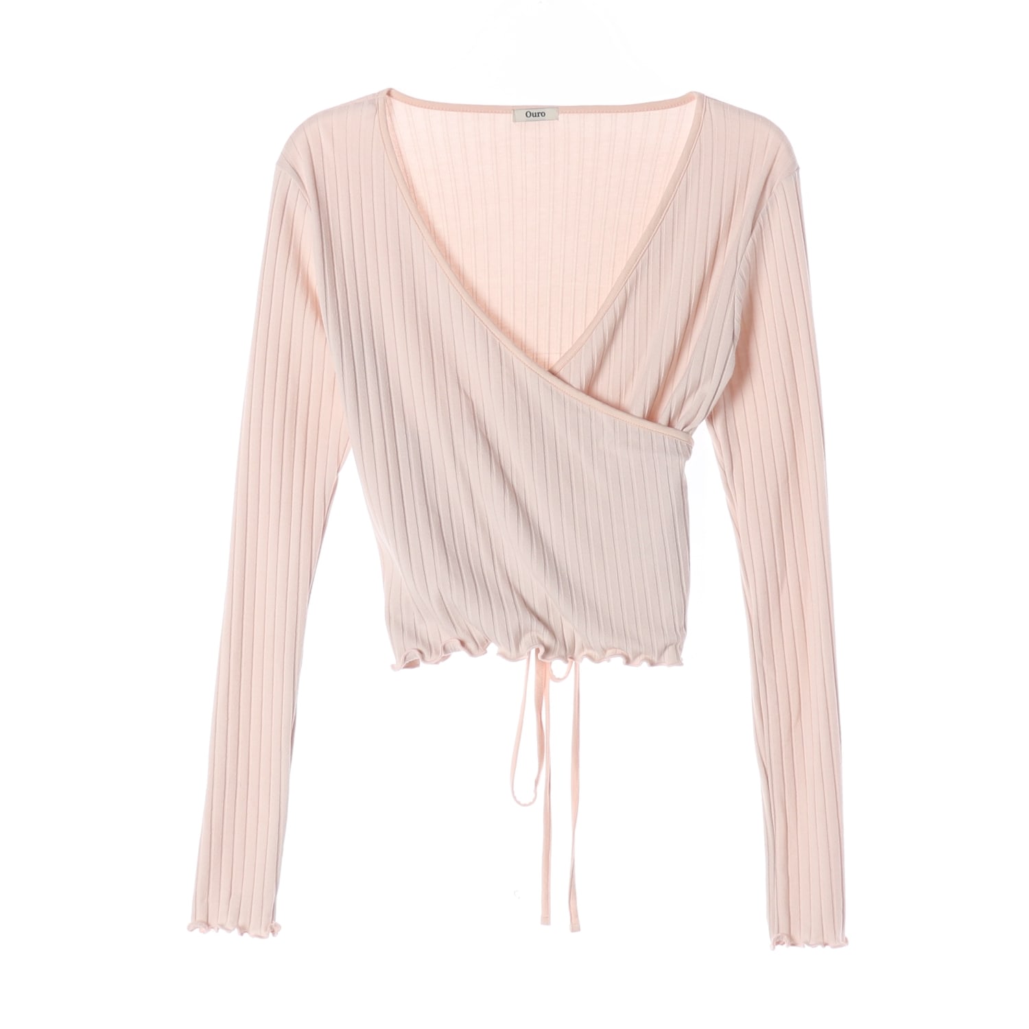 아우로 23FW BALLET 랩 셔츠 리브드 슬림핏 긴팔 티셔츠 이미지 1