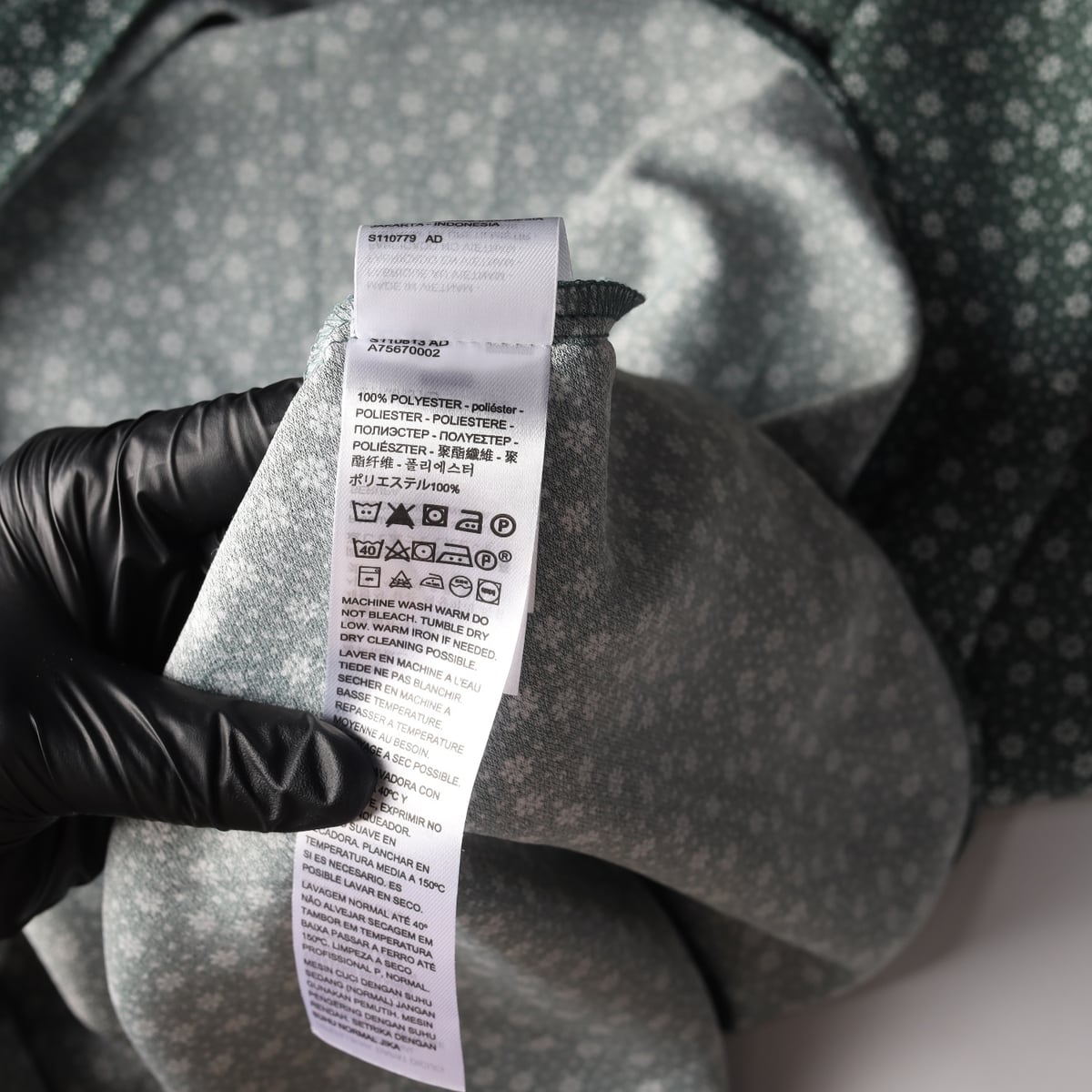 리바이스 플로럴 패턴 슬리브리스 나시 롱 원피스 그린 상세 이미지 5