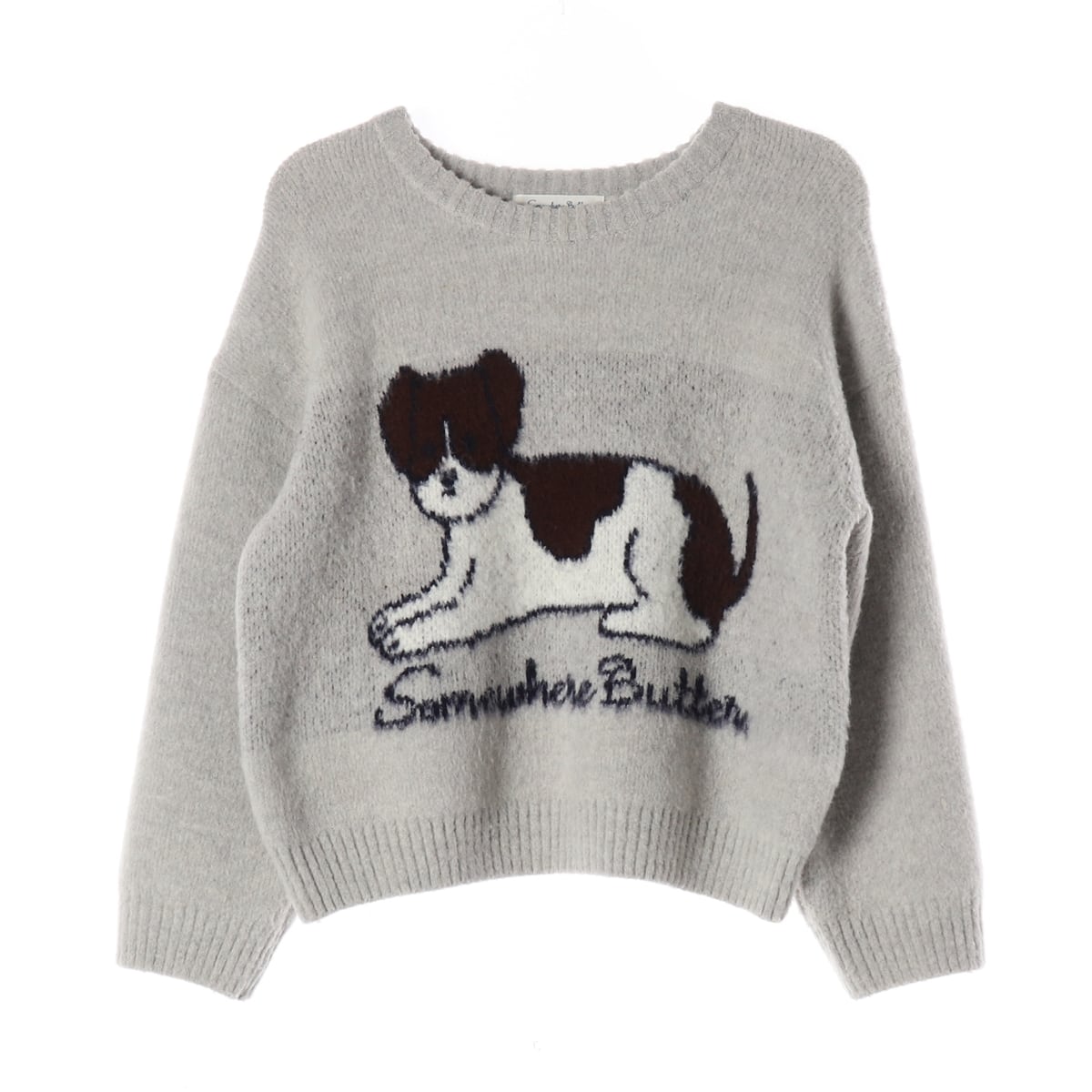 썸웨어버터 25FW 퍼피 울 니트 스웨터 라이트그레이 상세 이미지 1