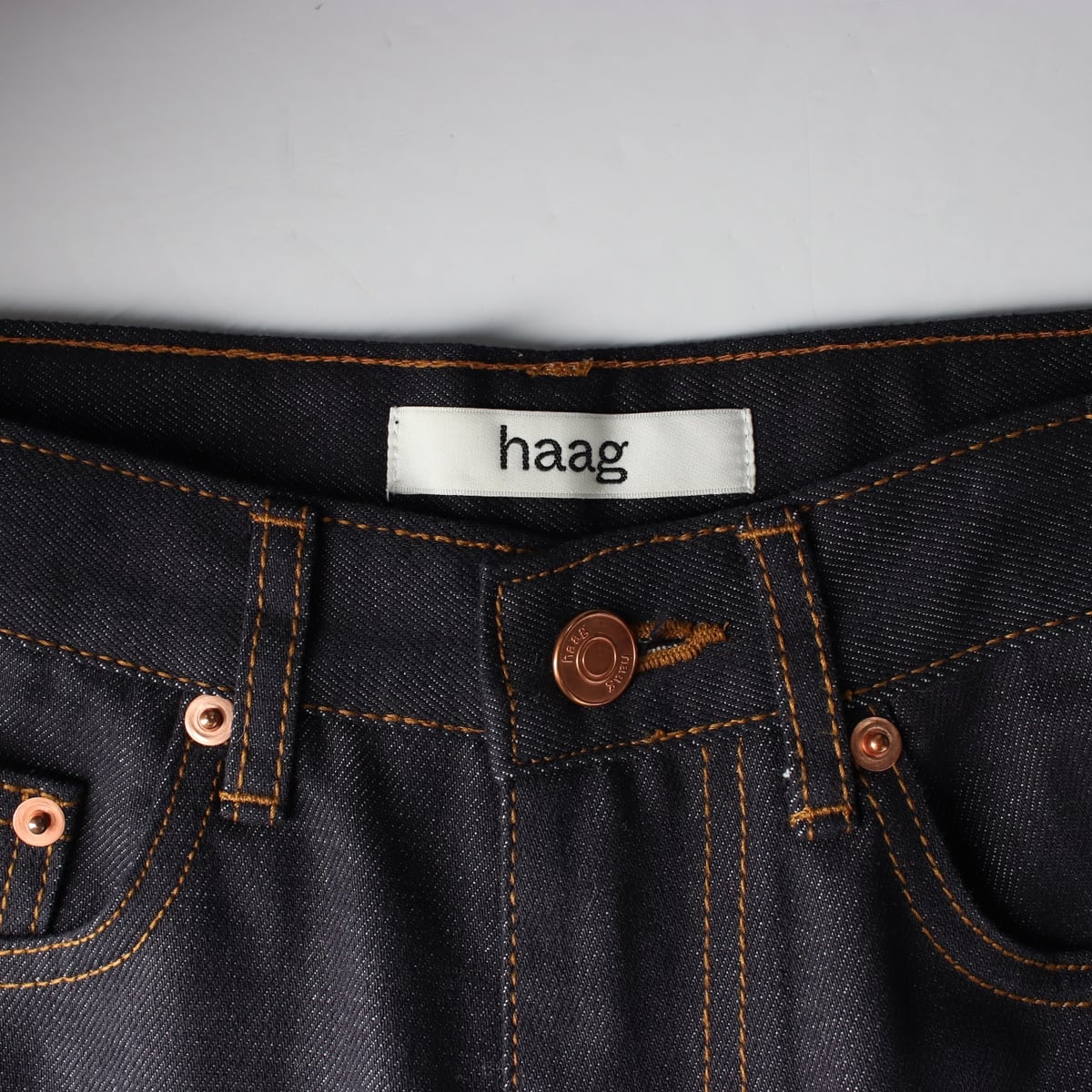 헤이그 haag 생지 데님 스트레이트 팬츠 청바지 상세 이미지 3