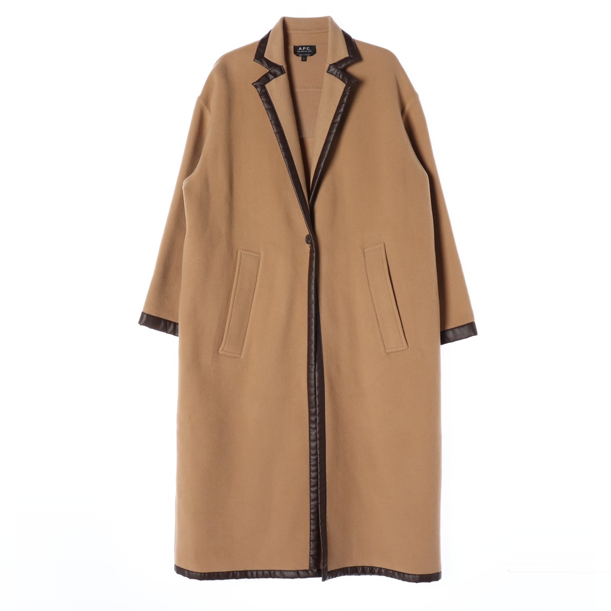 아페쎄 A.P.C. 브러시드 울 블렌드 펠트 롱 코트 상세 이미지 1