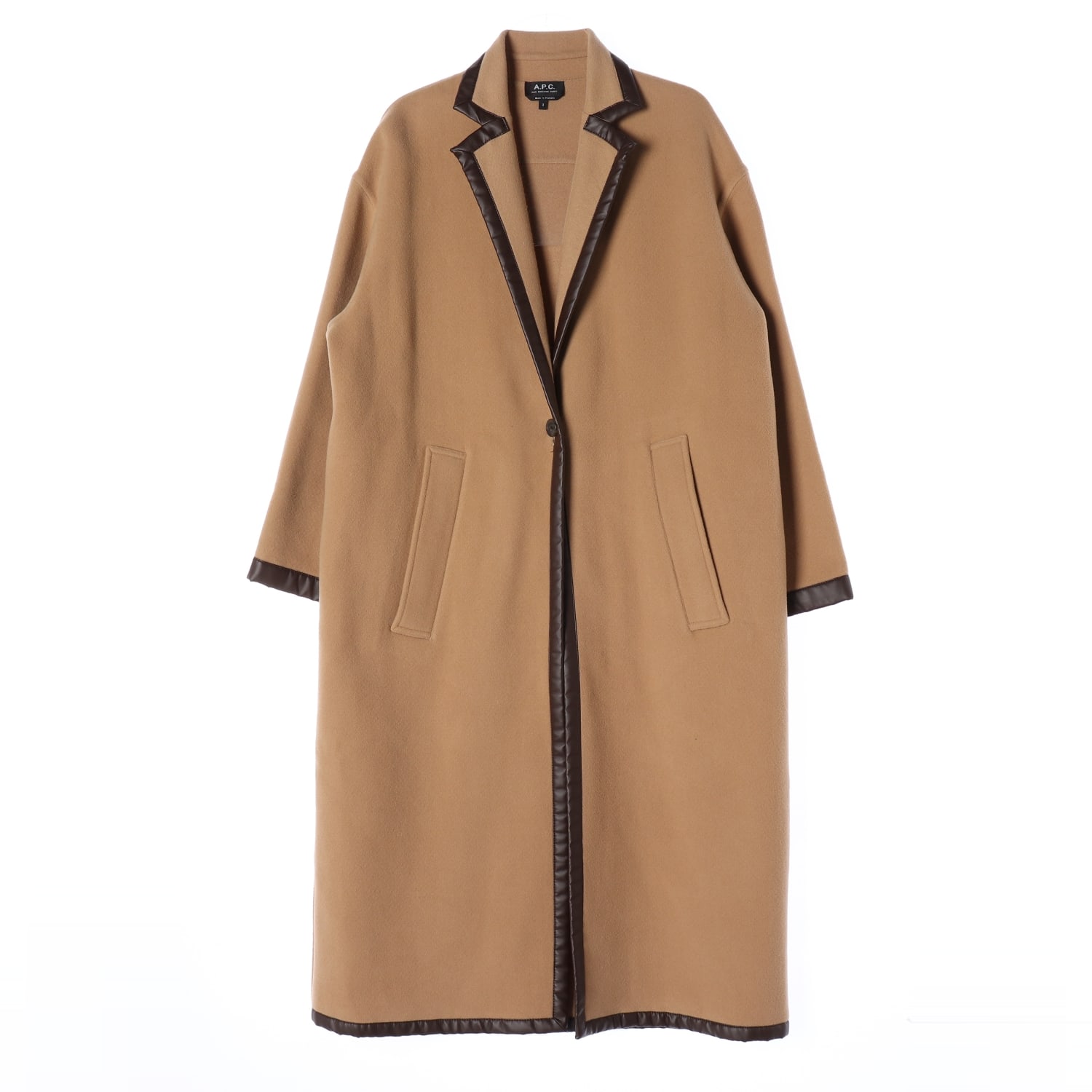 아페쎄 A.P.C. 브러시드 울 블렌드 펠트 롱 코트 이미지 1