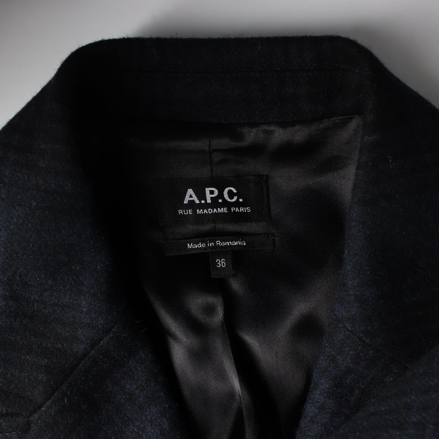 아페쎄 A.P.C. 체크 패턴 울 블렌드 더블 브레스티드 코트 이미지 4