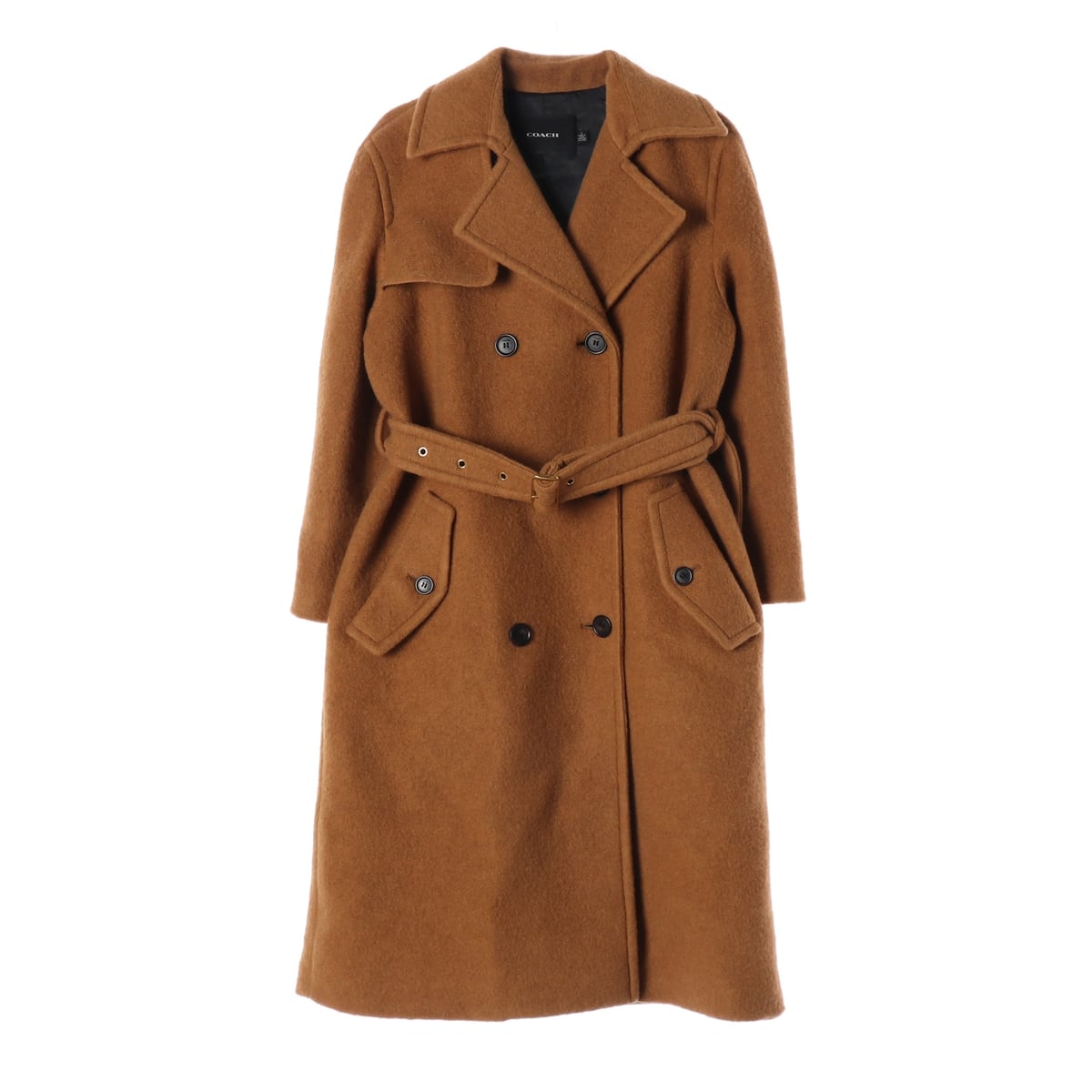코치 22FW 울 블렌드 벨티드 롱 코트 상세 이미지 1