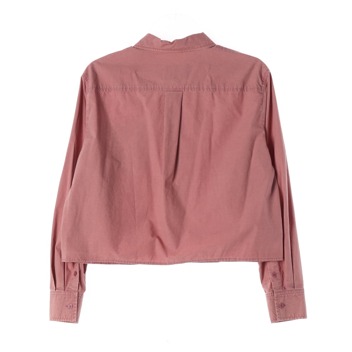 앤유 세돈 빈티지 라벨 워싱 크롭 셔츠 핑크 상세 이미지 2