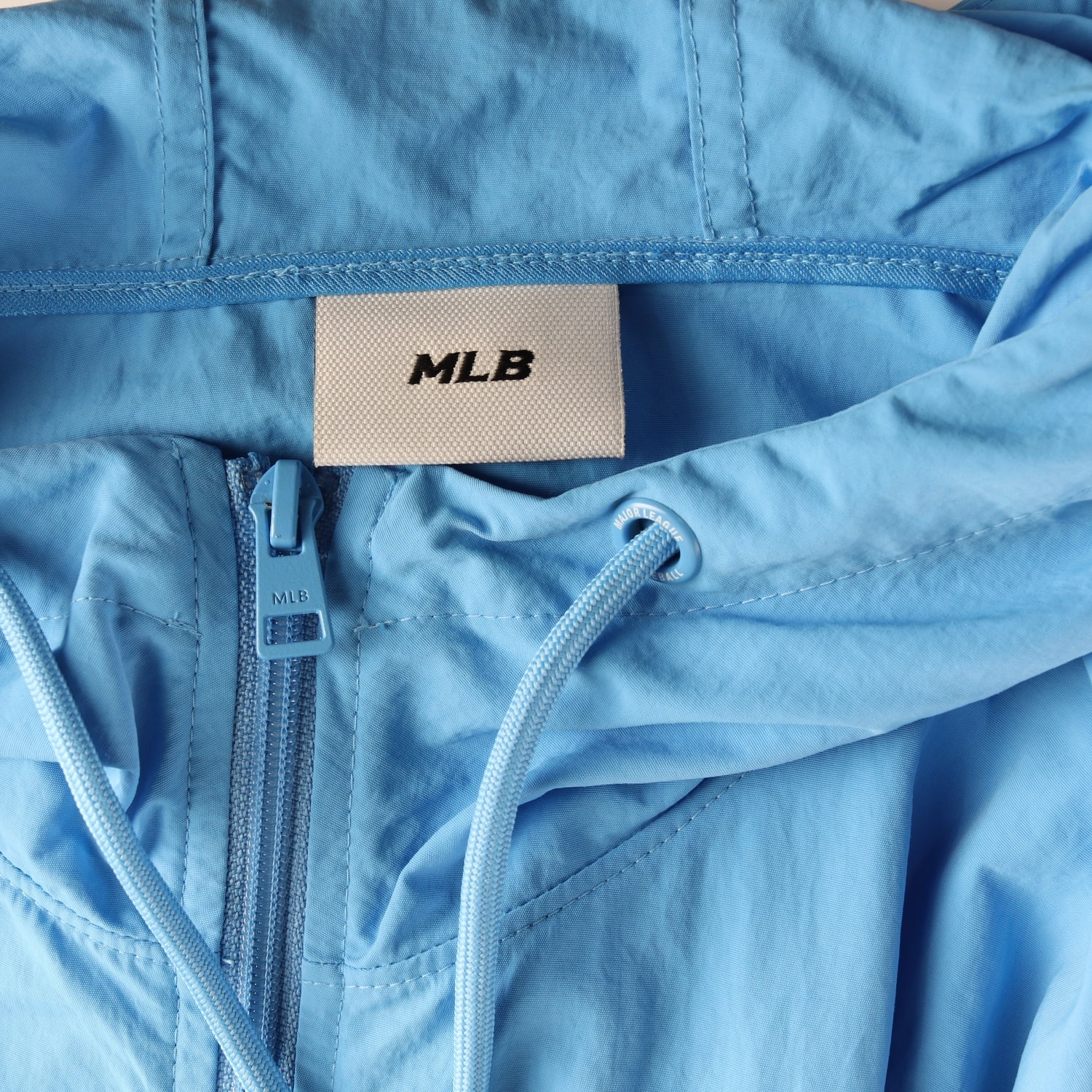 (새상품) 엠엘비 MLB 22SS 메가 오버핏 바람막이 재킷 블루 이미지 3