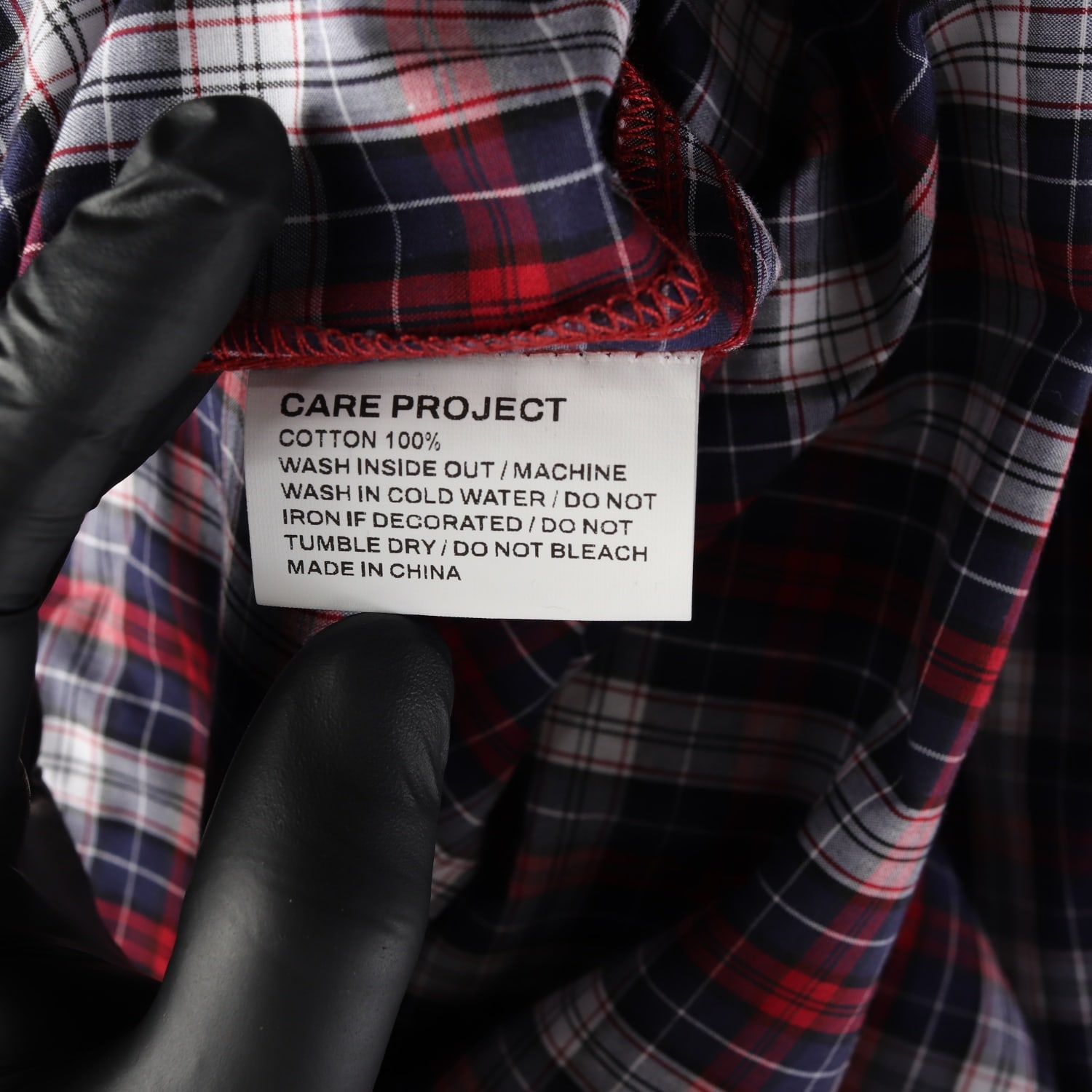 (새상품) 플리즈프로젝트 24FW 스트링 체크 코튼 셔츠 이미지 4