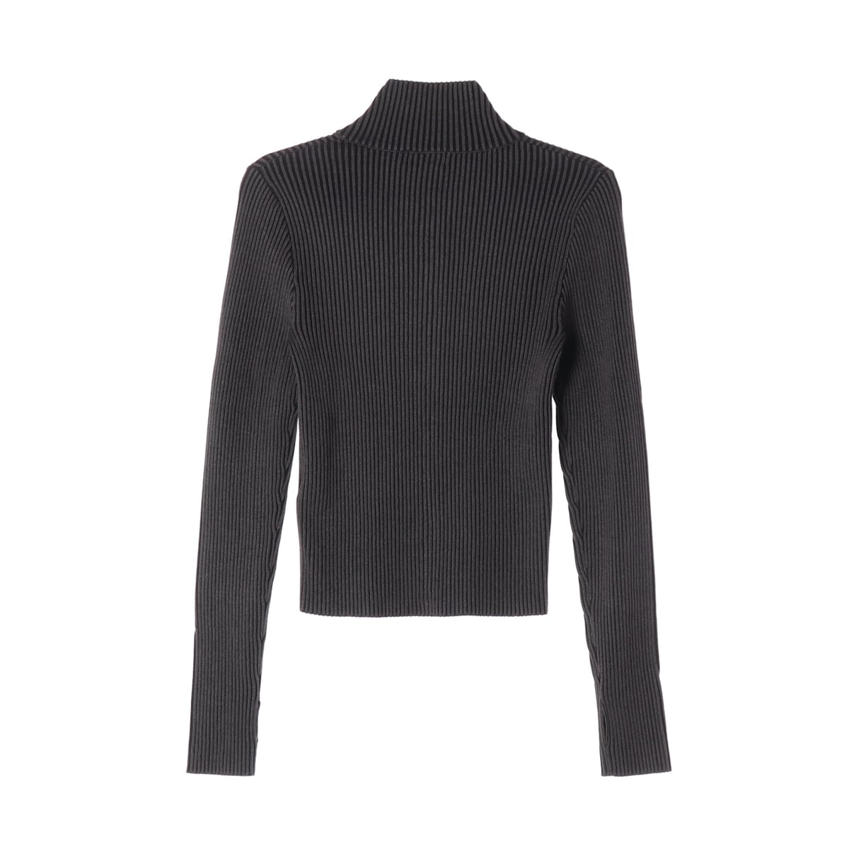 무신사스탠다드 25FW 우먼즈 투 톤 리브드 슬림 니트 집업 가디건 상세 이미지 2