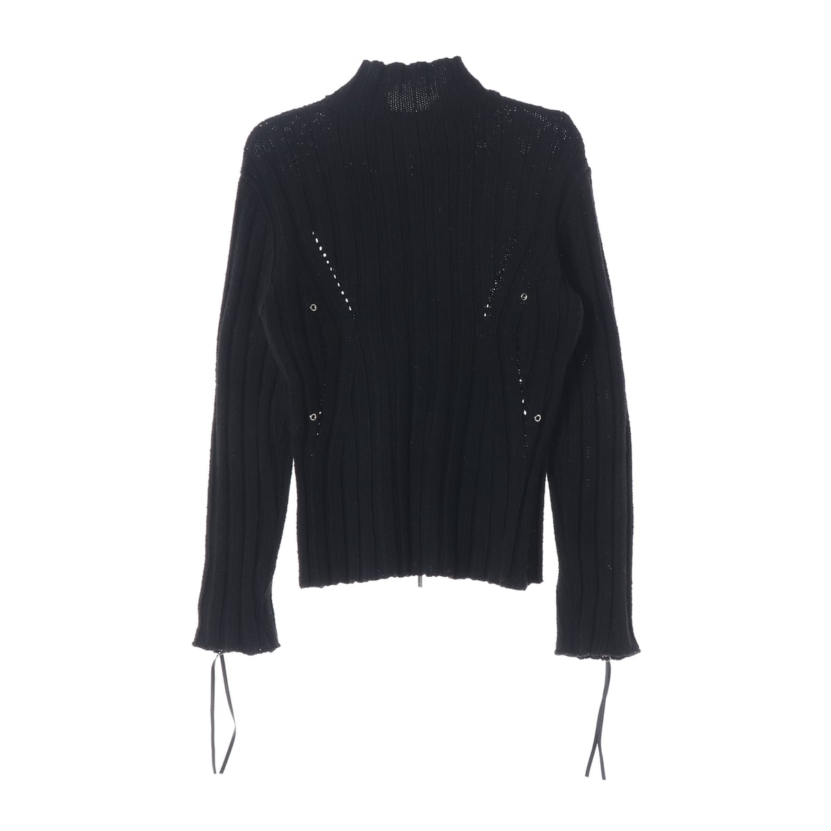나체 NACHE 22FW 슈어 소프트 니트 집업 캐시 가디건 블랙  상세 이미지 2