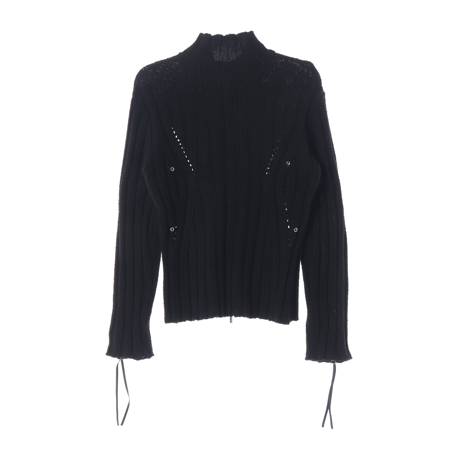 나체 NACHE 22FW 슈어 소프트 니트 집업 캐시 가디건 블랙  이미지 2