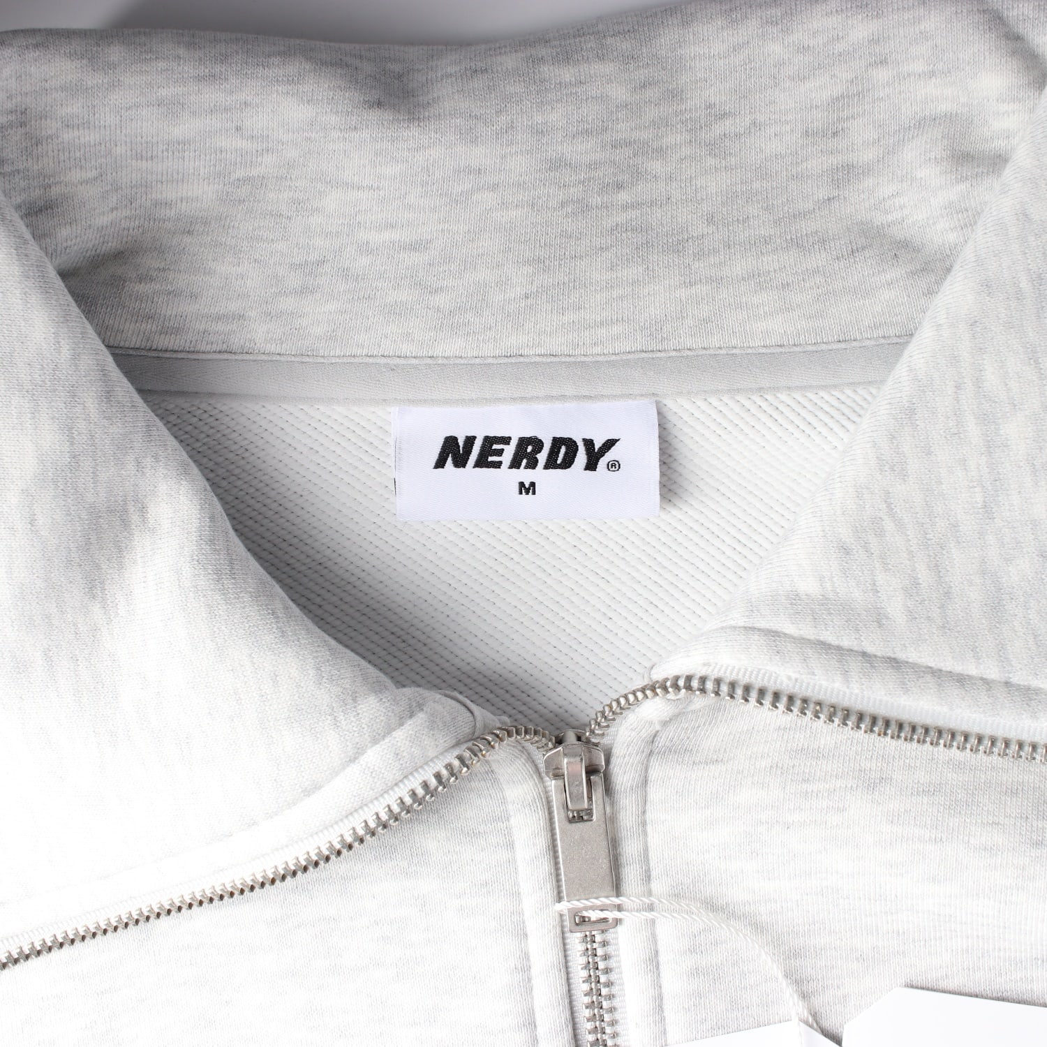 (새상품) 널디 NDY 24FW 수플레 크롭 스웻셔츠 멜란지화이트 이미지 3