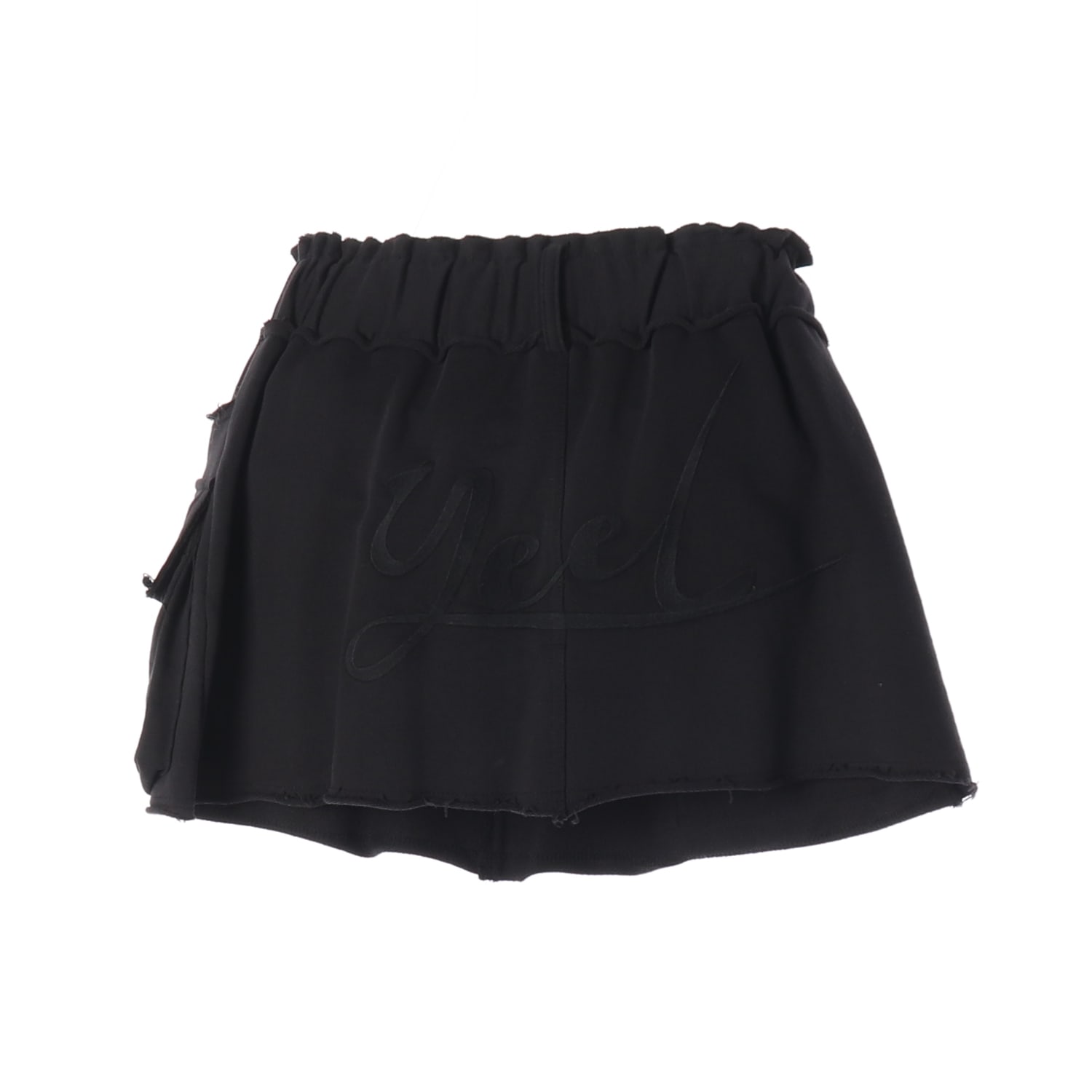 엘이이와이 LEEY 23FW RIVET 리벳 카고 미니 스웻 스커트 블랙 이미지 2
