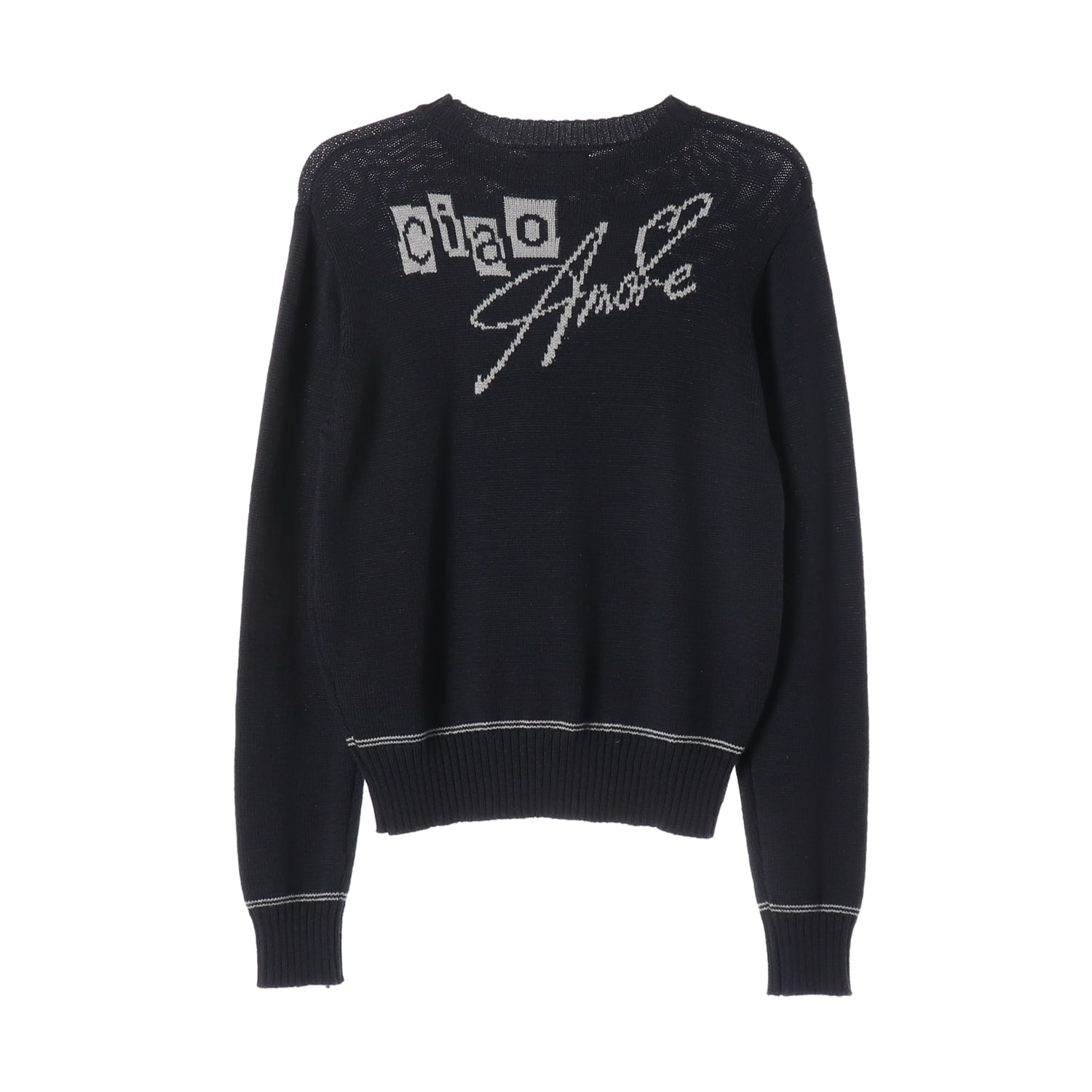파르티멘토 24FW 93 콜라주 자카드 니트 크루넥 딥 네이비 이미지 2