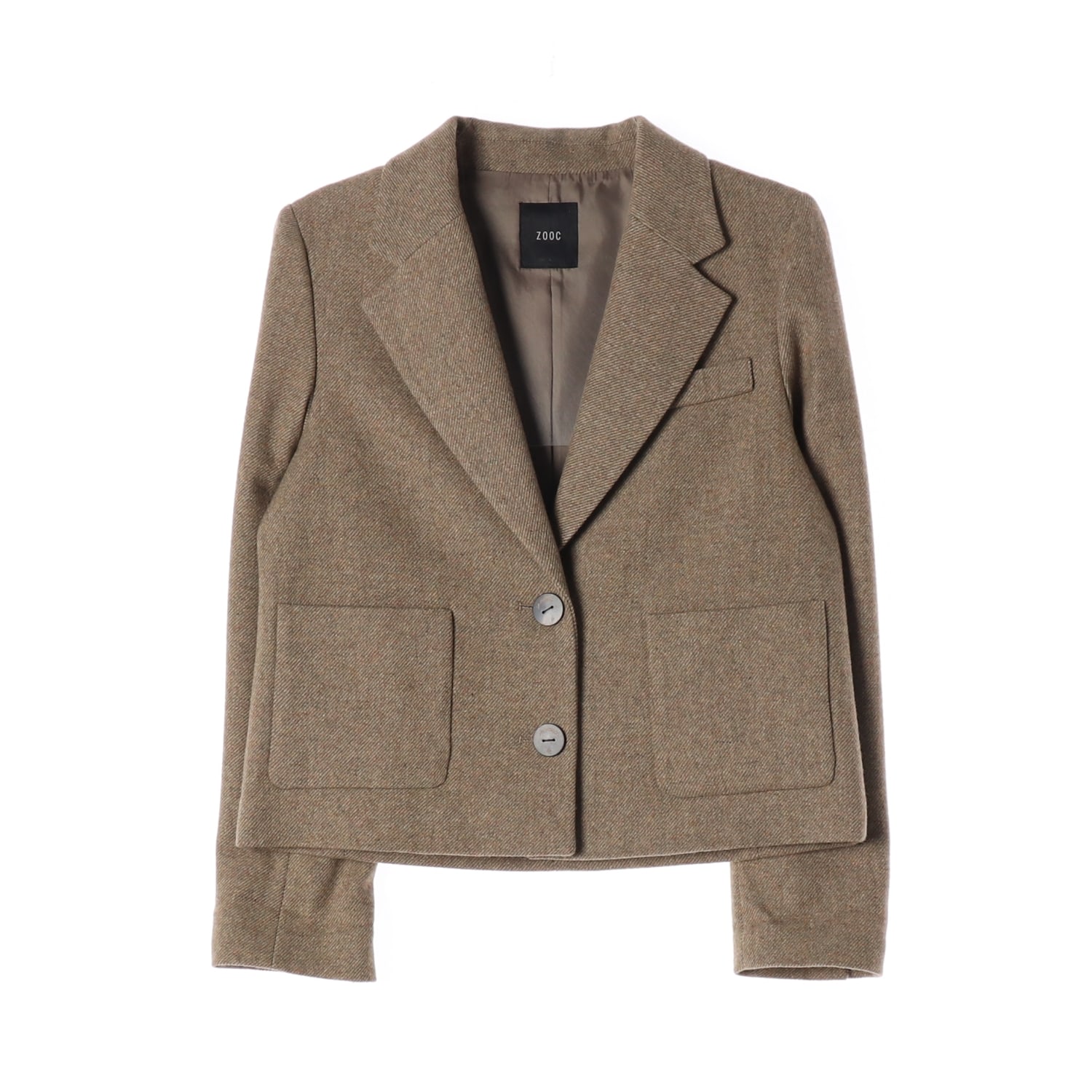 주크 22FW 울 블렌드 블레이저 크롭 재킷 베이지 이미지 1