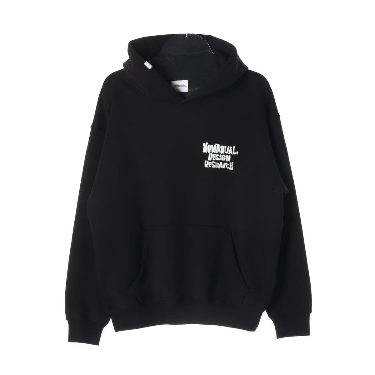 노매뉴얼 23FW 두들 로고 후디 후드티 블랙 상세 이미지 1