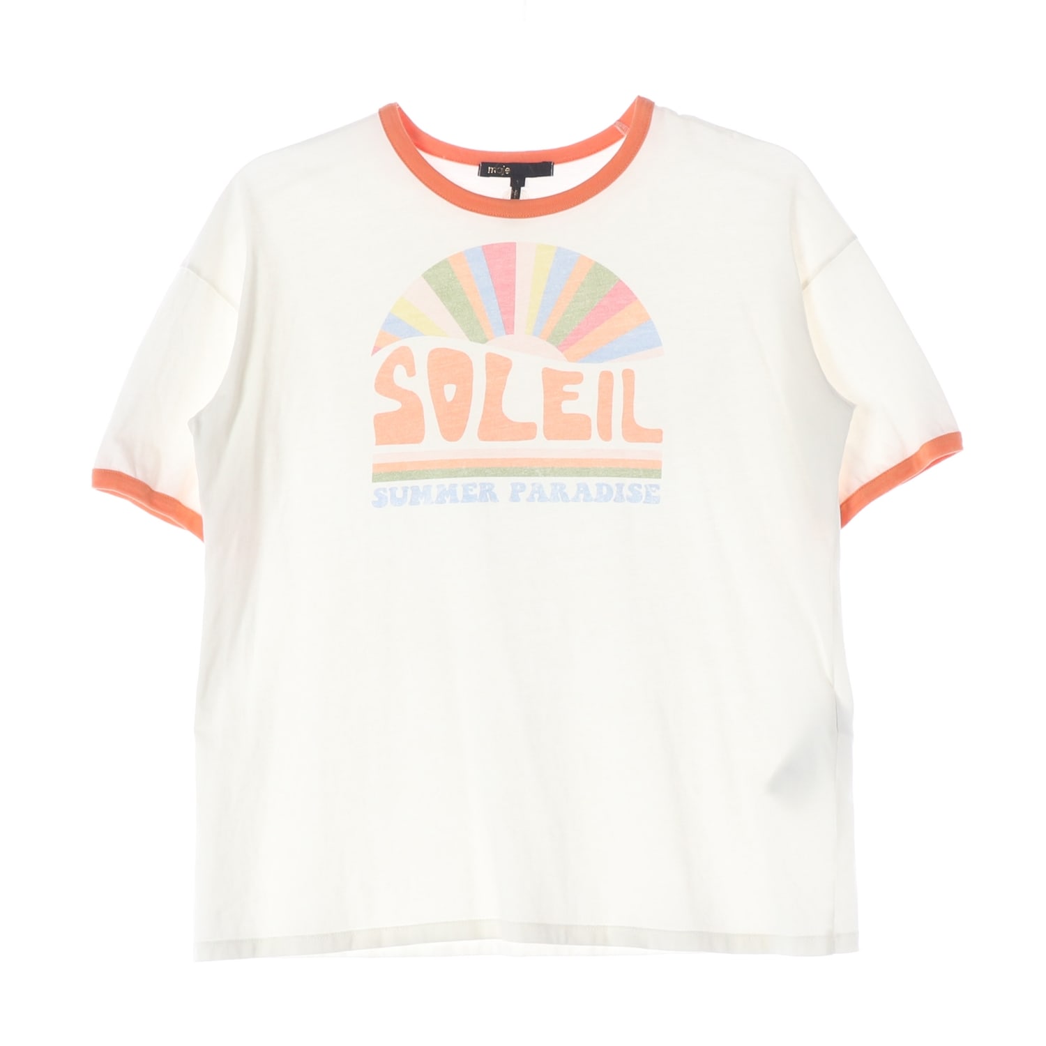 마쥬 SOLEIL 그래픽 프린트 반팔 티셔츠 링거티 이미지 1