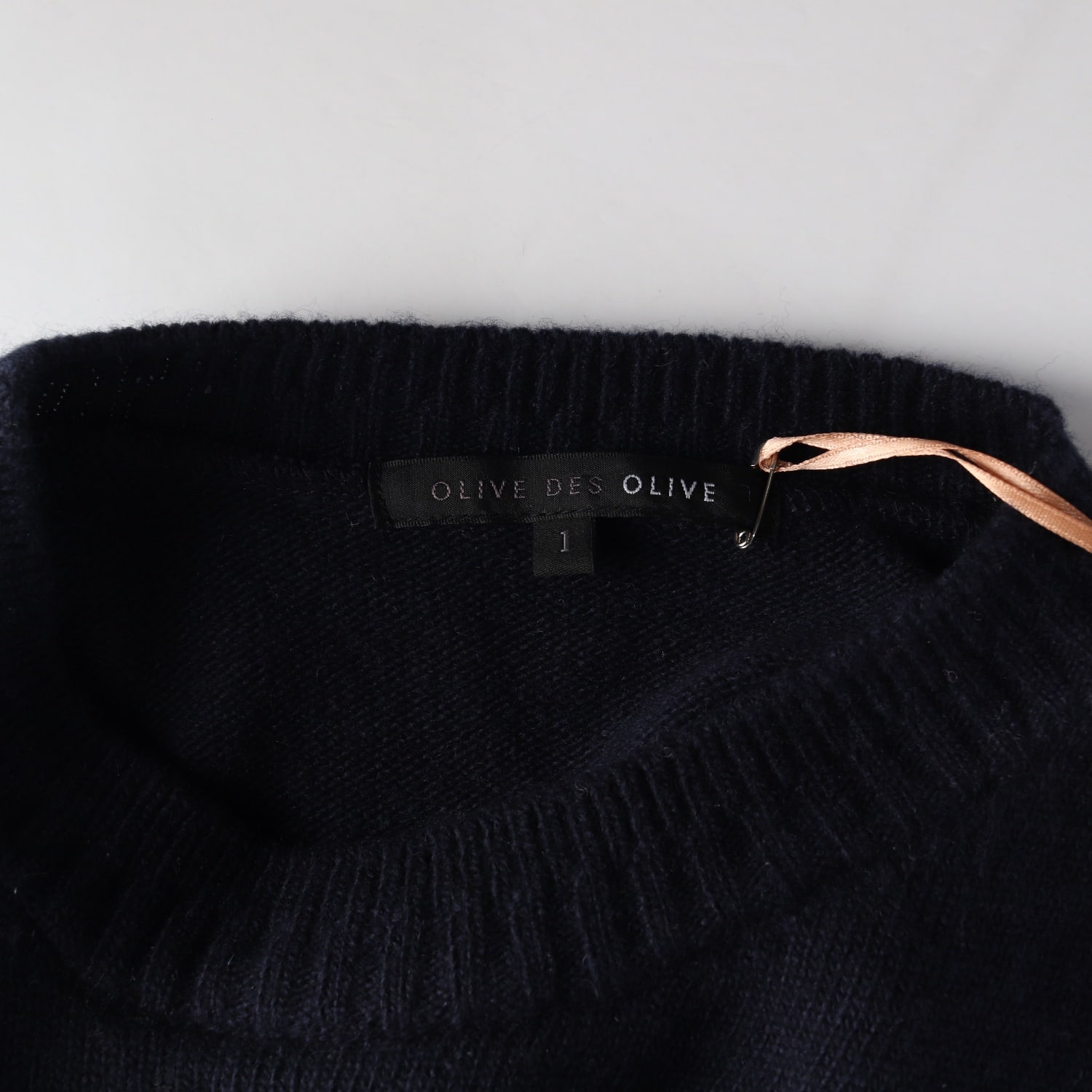(새상품) 올리브데올리브 22FW 울 캐시미어 니트 롱 원피스 네이비 이미지 3