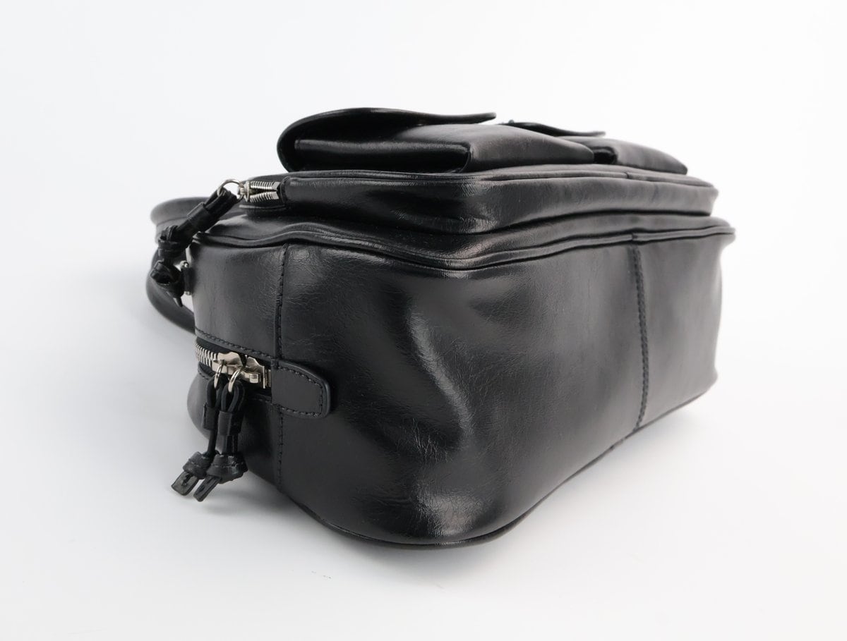 쿠론 Buttony Tote 33 블랙 레더 토트백 숄더백 상세 이미지 5