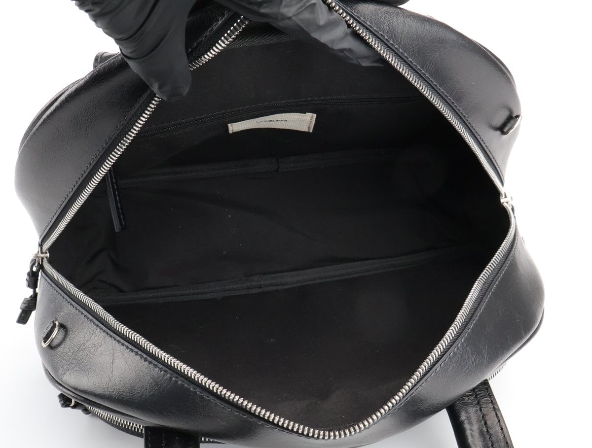 쿠론 Buttony Tote 33 블랙 레더 토트백 숄더백 상세 이미지 7