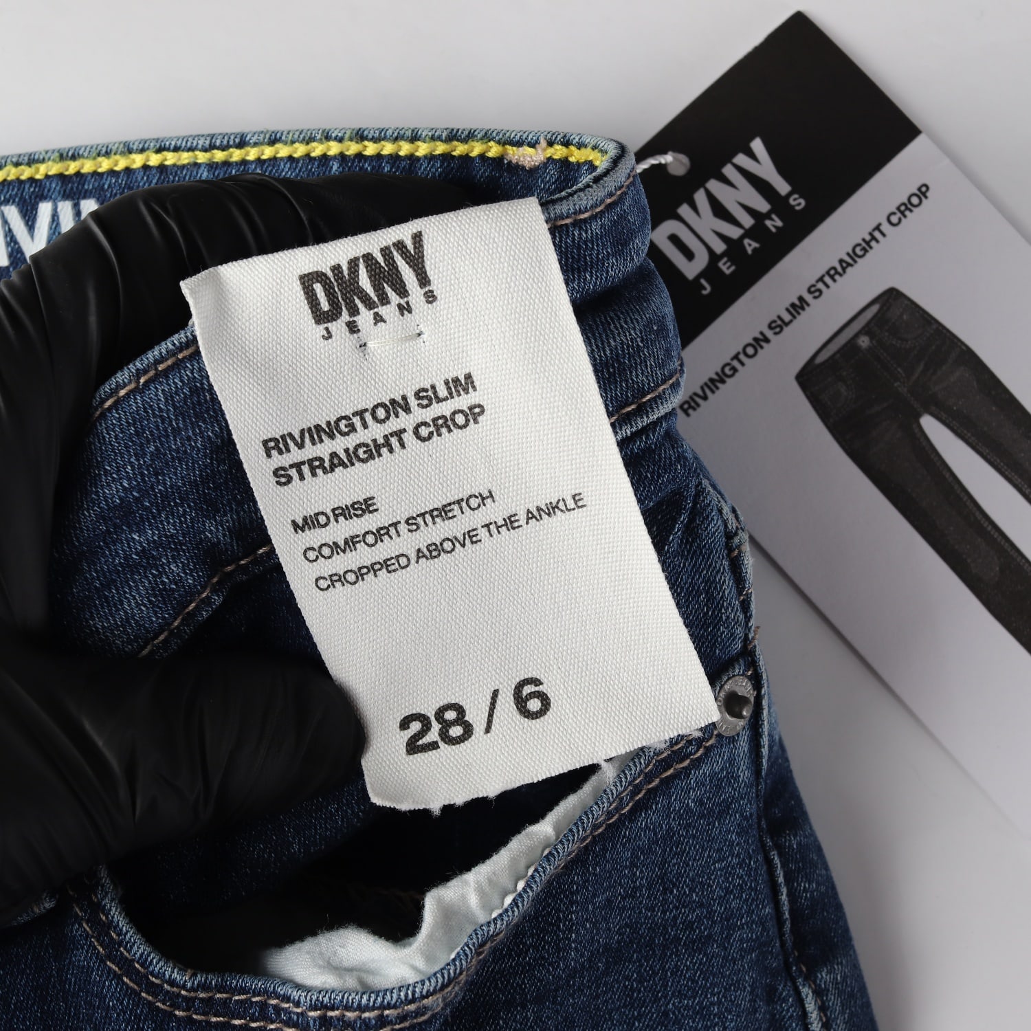 (새상품) 디케이엔와이 DKNY Rivington 크롭 페이드 슬림 진 데님 팬츠 이미지 4