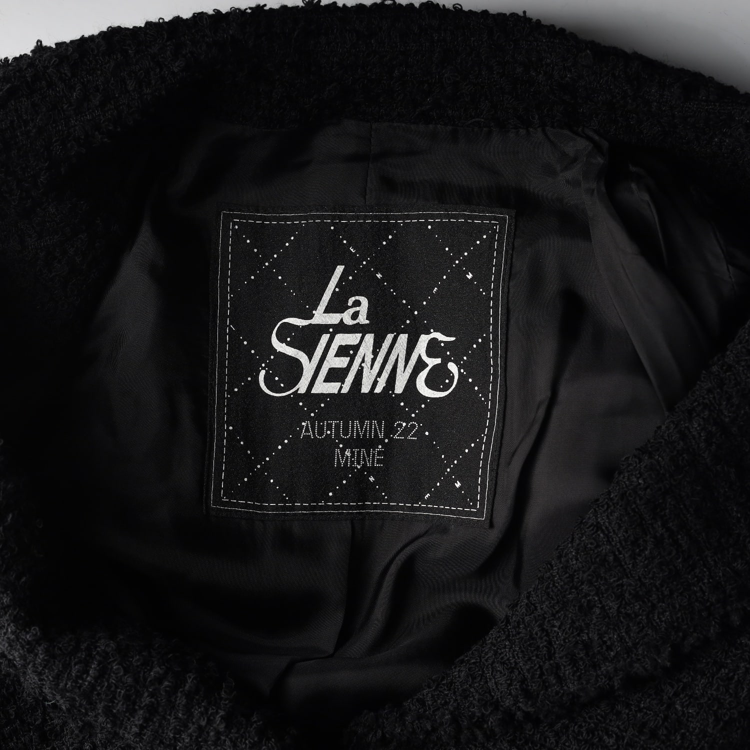 마인 22FW 트위드 블레이저 재킷 블랙 이미지 3