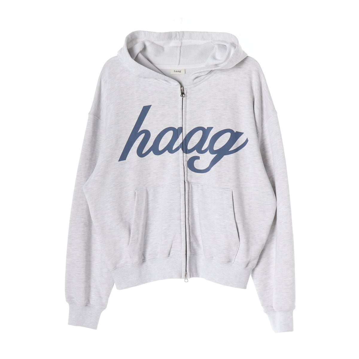 헤이그 haag a mix 어 믹스 코튼 후드 후디 집업 라이트그레이 상세 이미지 1
