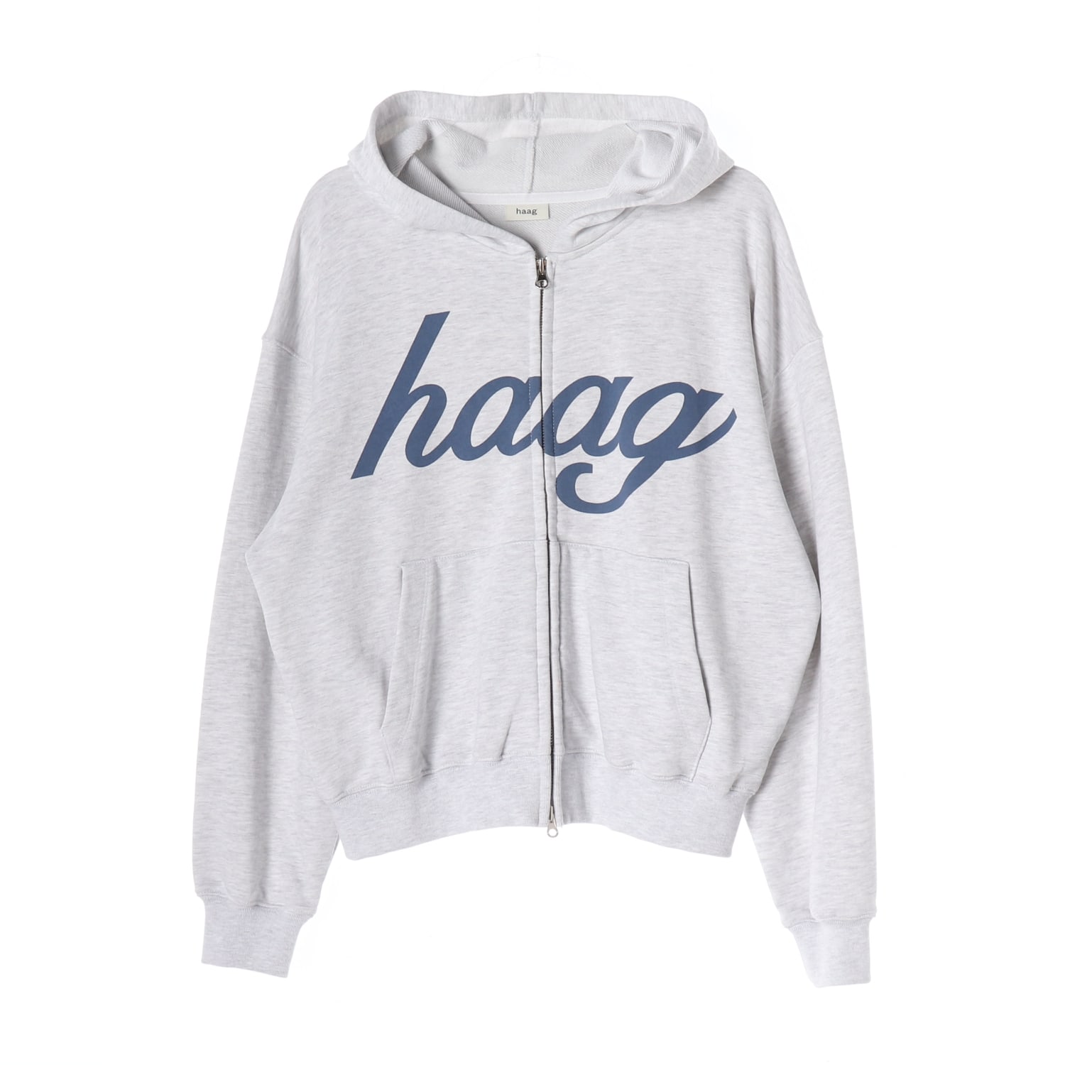 헤이그 haag a mix 어 믹스 코튼 후드 후디 집업 라이트그레이 이미지 1