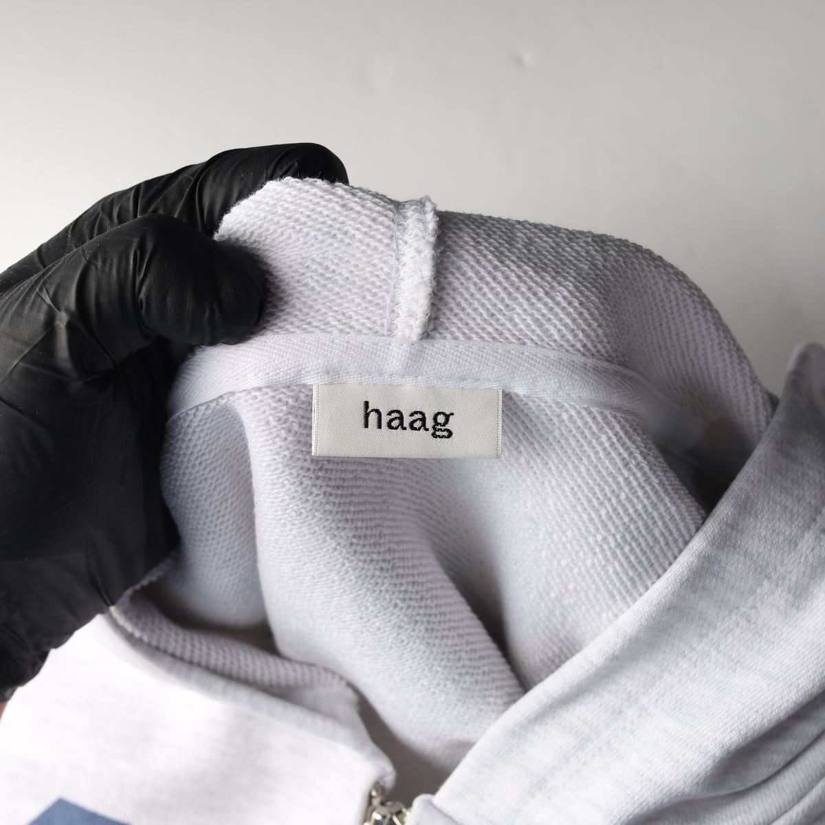 헤이그 haag a mix 어 믹스 코튼 후드 후디 집업 라이트그레이 상세 이미지 3