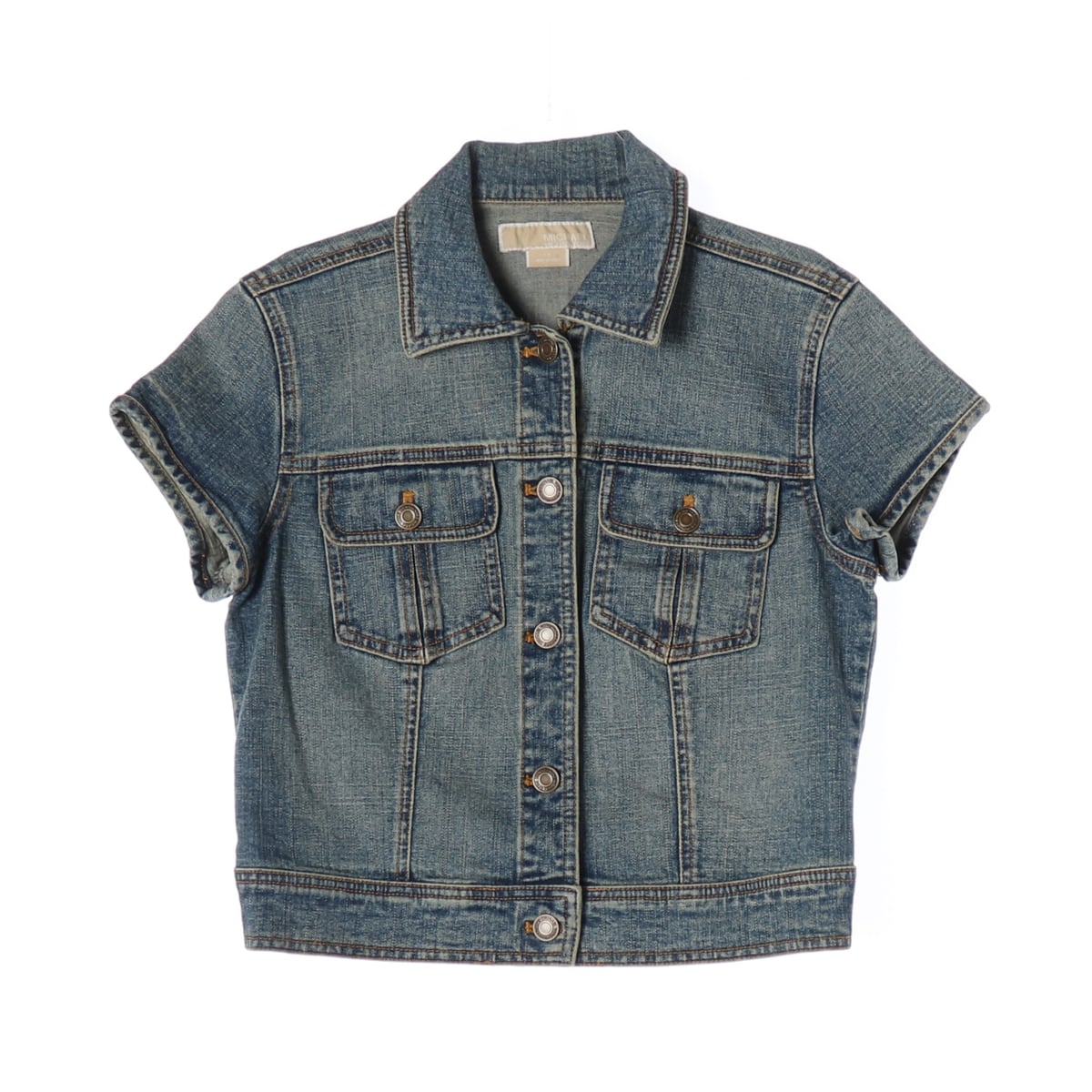 마이클 코어스 데님 반팔 재킷 하프 슬리브 청자켓 상세 이미지 1