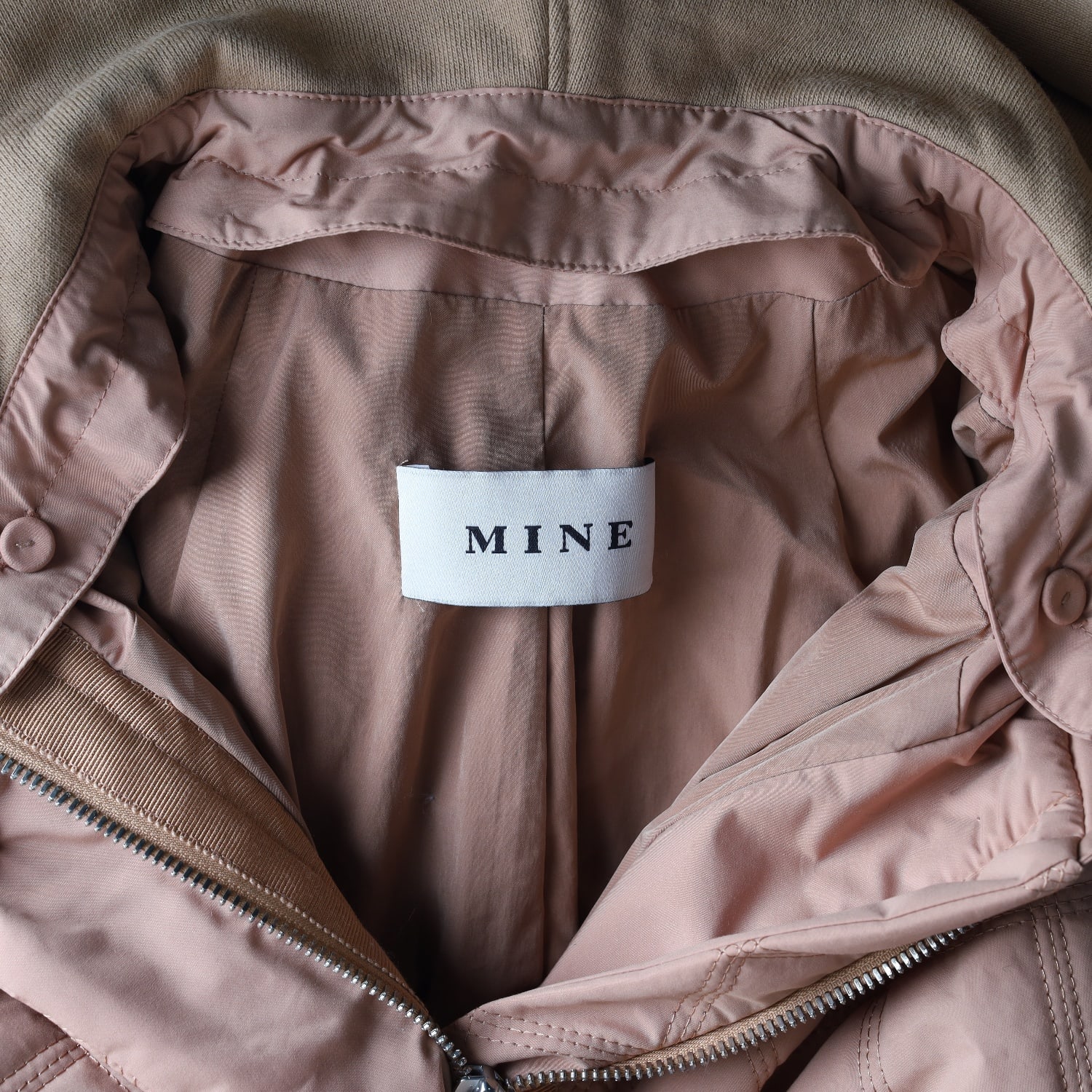 마인 MINE 후드 퀼팅 경량 롱 패딩 이미지 4