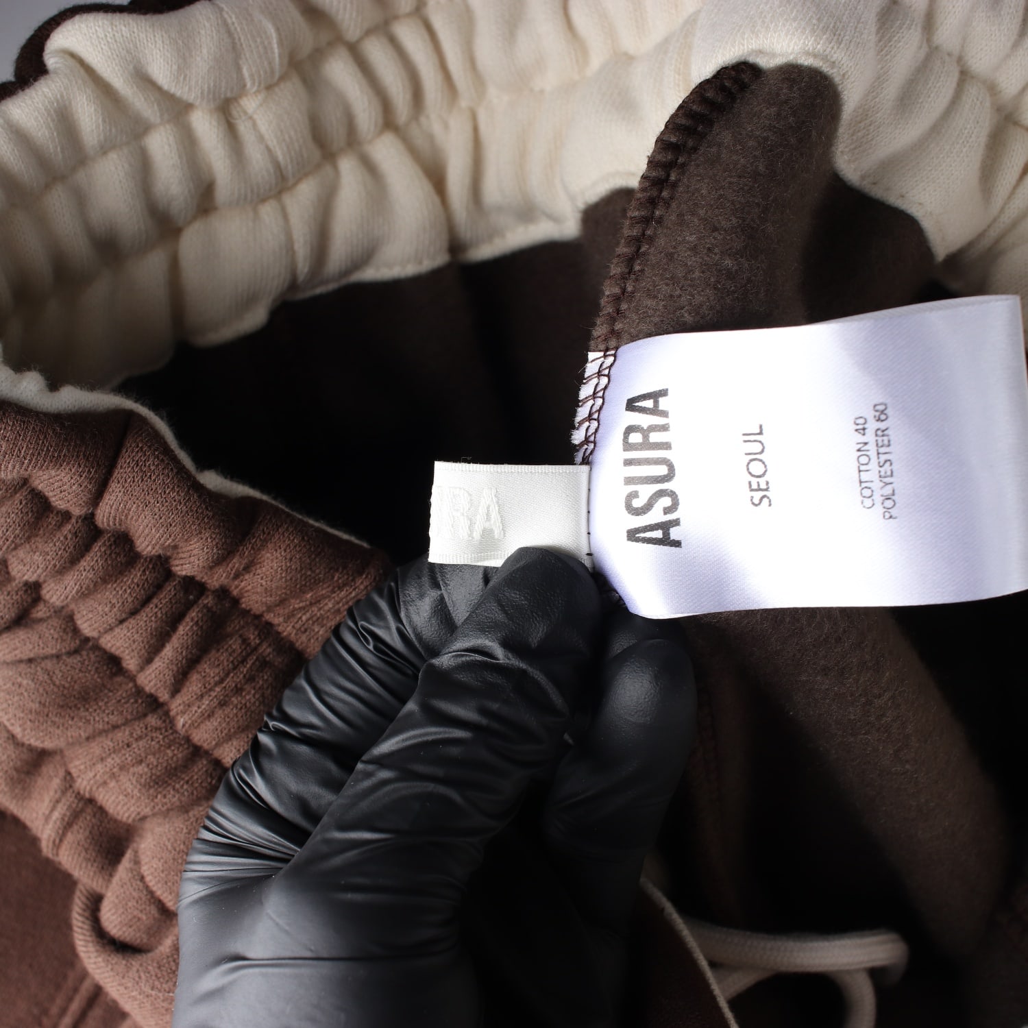 아수라 25FW 플리스 컬러 플립 스웨트팬츠 브라운 이미지 4