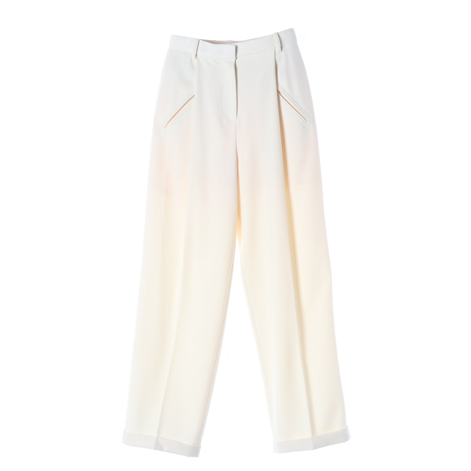 (새상품) 그로브 22SS BREW 브류 핀턱 와이드 슬랙스 팬츠 아이보리 이미지 1