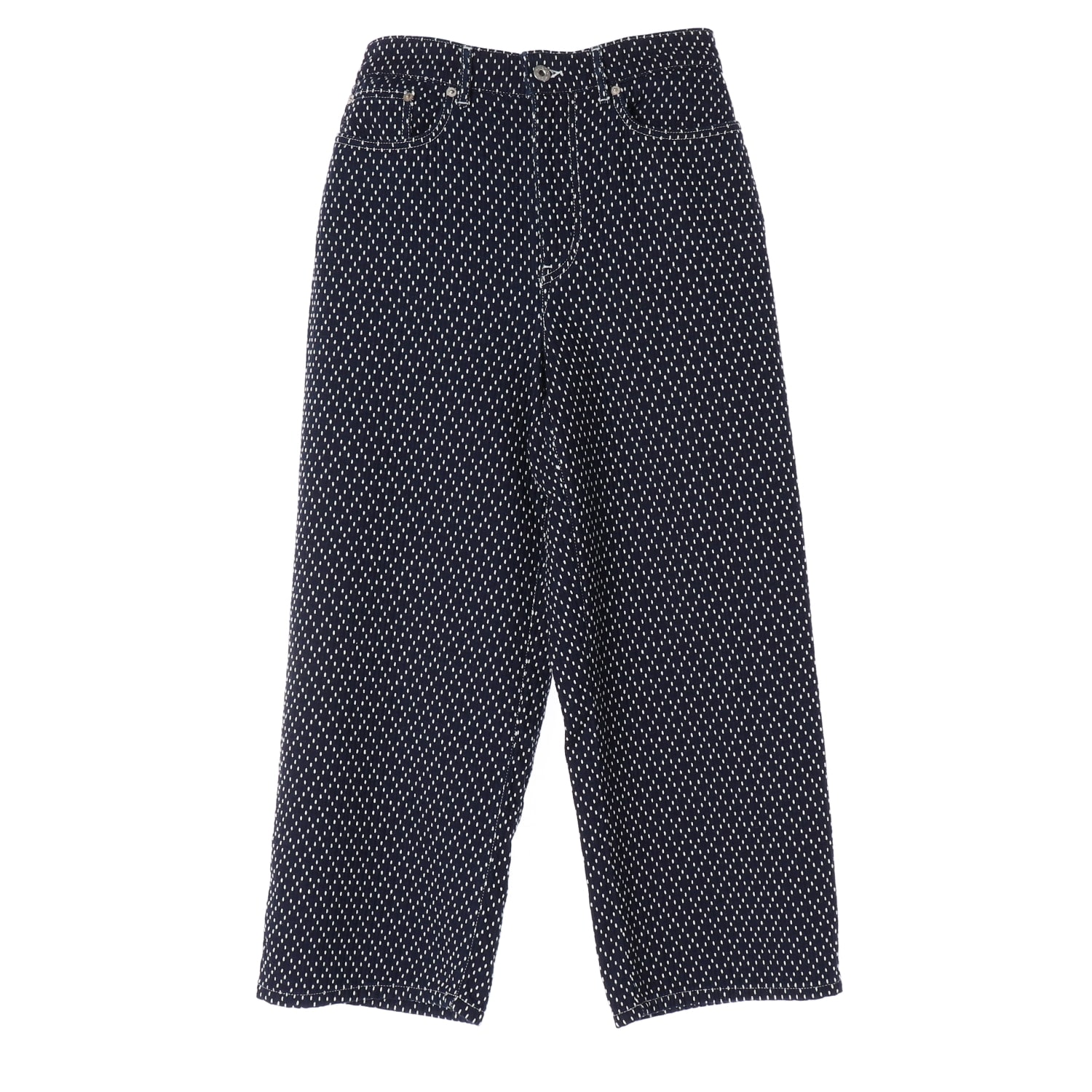 (새상품) 겐조 23SS 사시코 스티치 자수 크롭 데님 팬츠 이미지 1