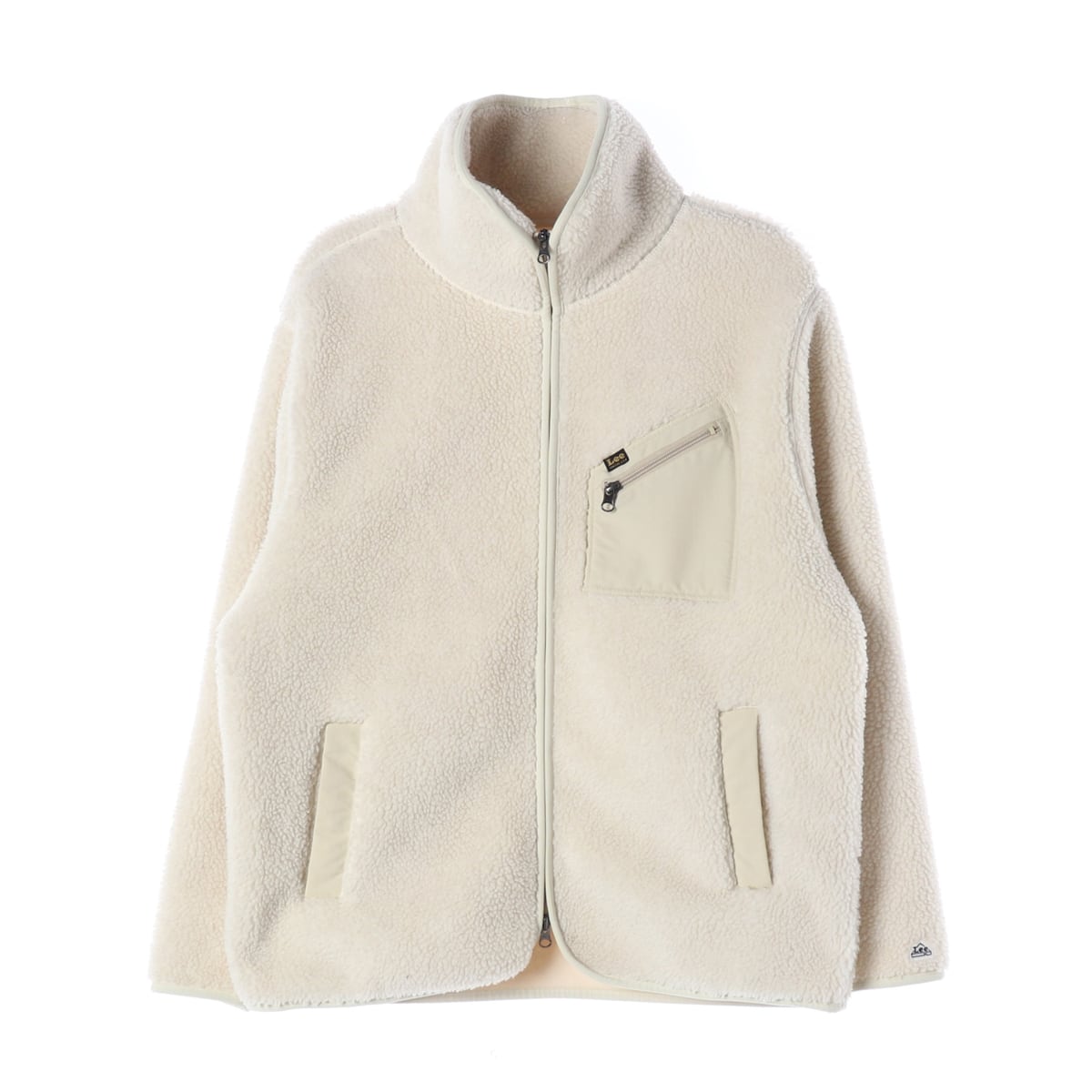 리 lee 21FW 보아 하이넥 집업 자켓 플리스 공용 재킷 아이보리 상세 이미지 1